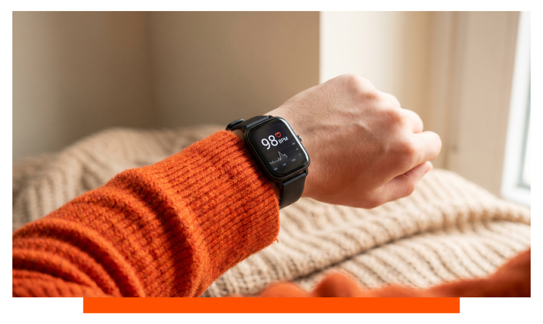 How does heart rate monitoring work on a smartwatch?