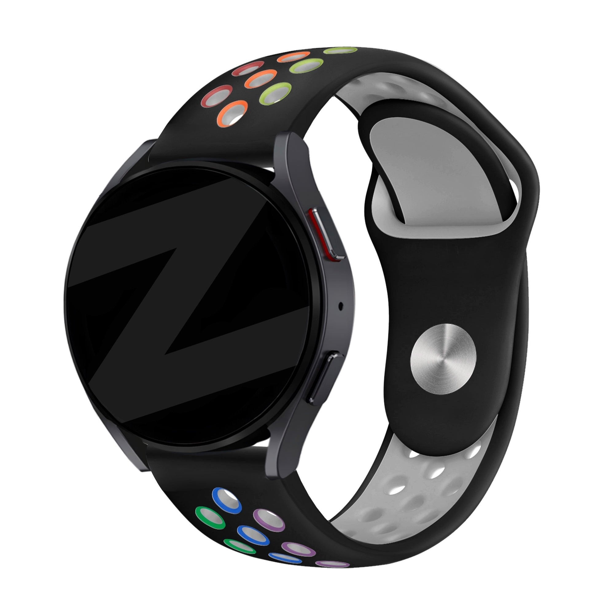 Bandz Coros Apex 42mm Sport Strap 'Deluxe' (Black/Rainbow)