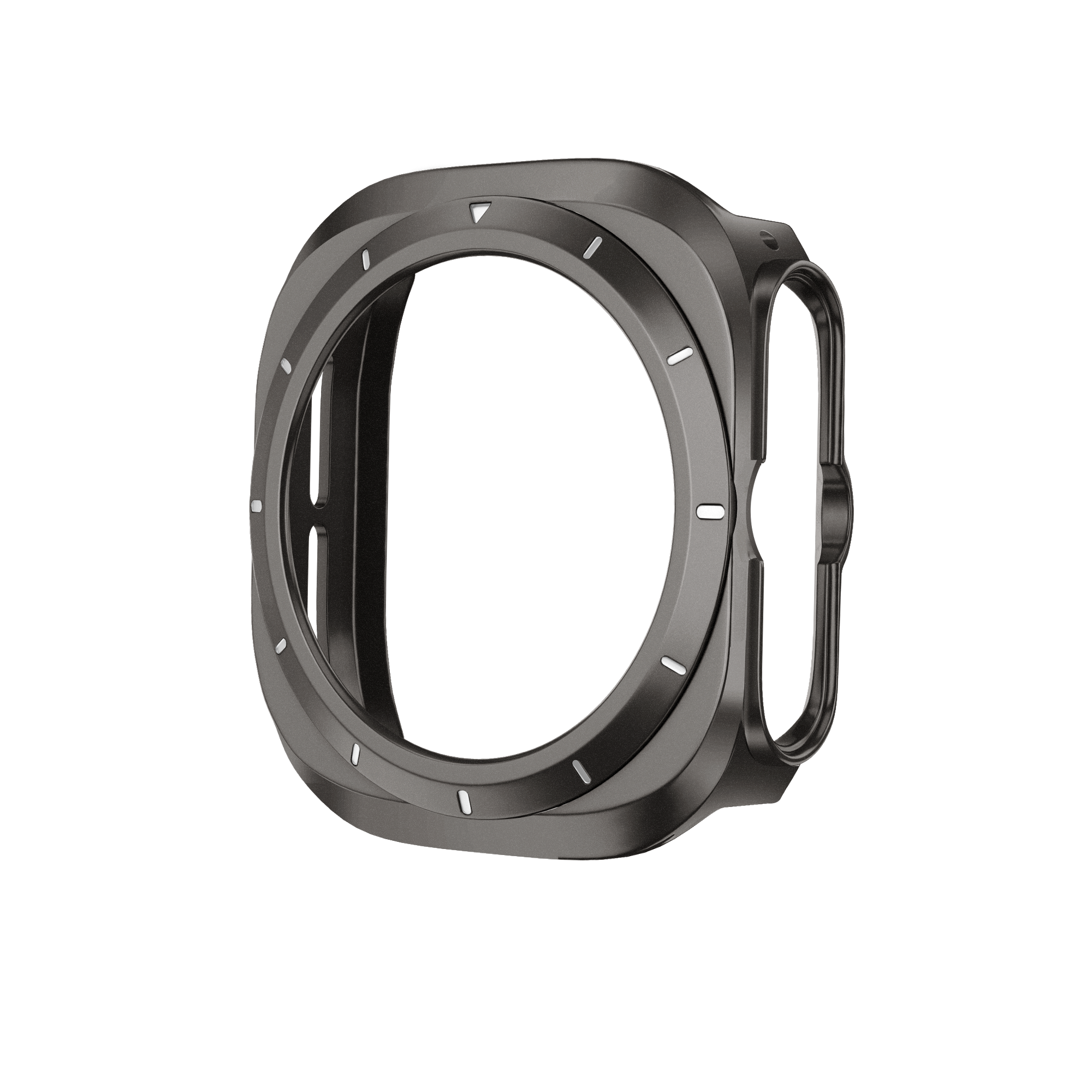 Bandz Samsung Galaxy Watch Ultra Bezel PC Case (Titanium Grey with White)