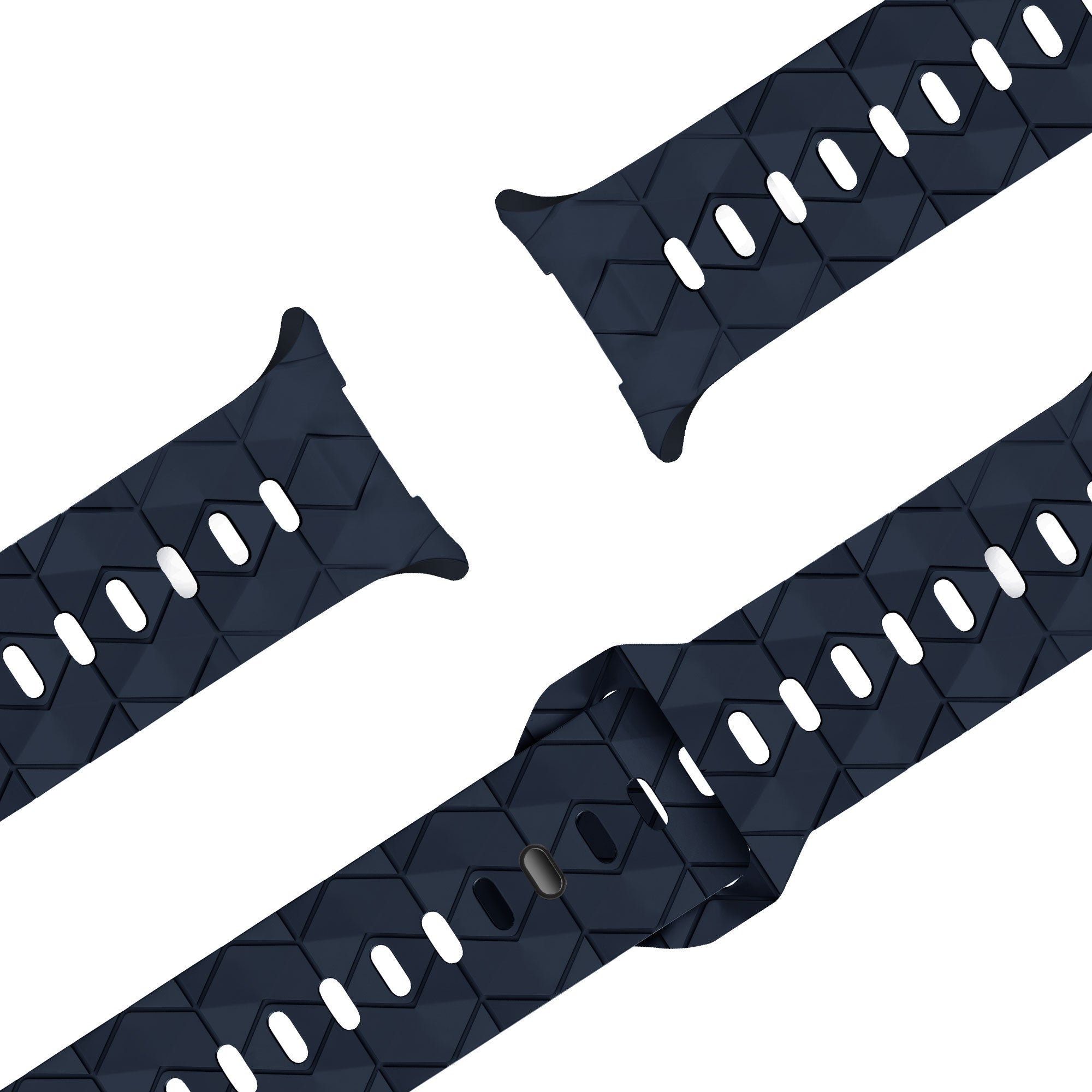 Bandz Samsung Galaxy Watch Ultra Silicone Strap 'Hexagons' (Dark Blue)