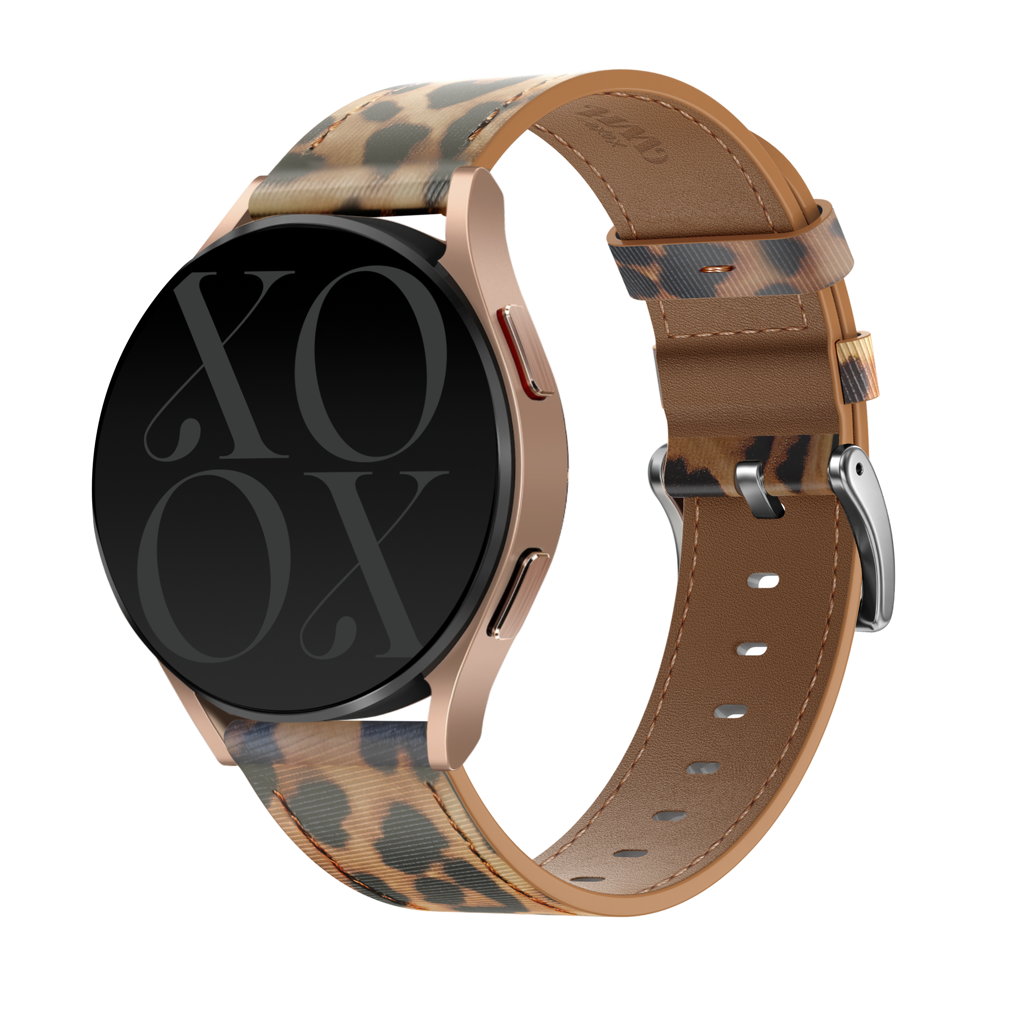 xoxo Wildhearts Amazfit Active 2 Leather Strap (Leopard)