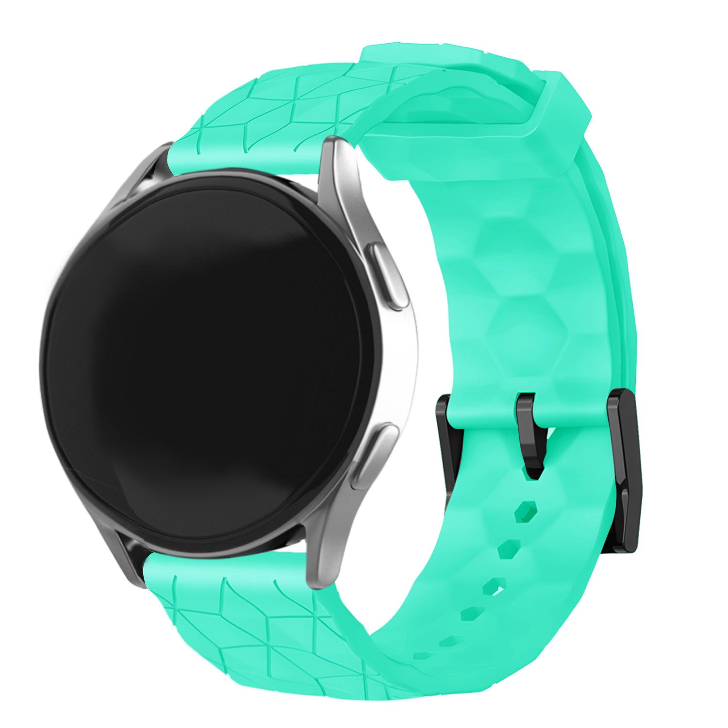 Samsung Galaxy Watch Active Silicone Strap Hexagons Aqua