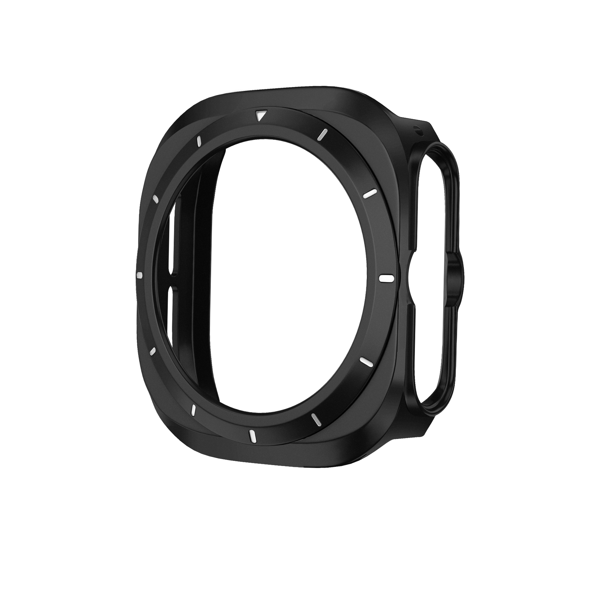 Bandz Samsung Galaxy Watch Ultra Bezel PC Case (Black with White)