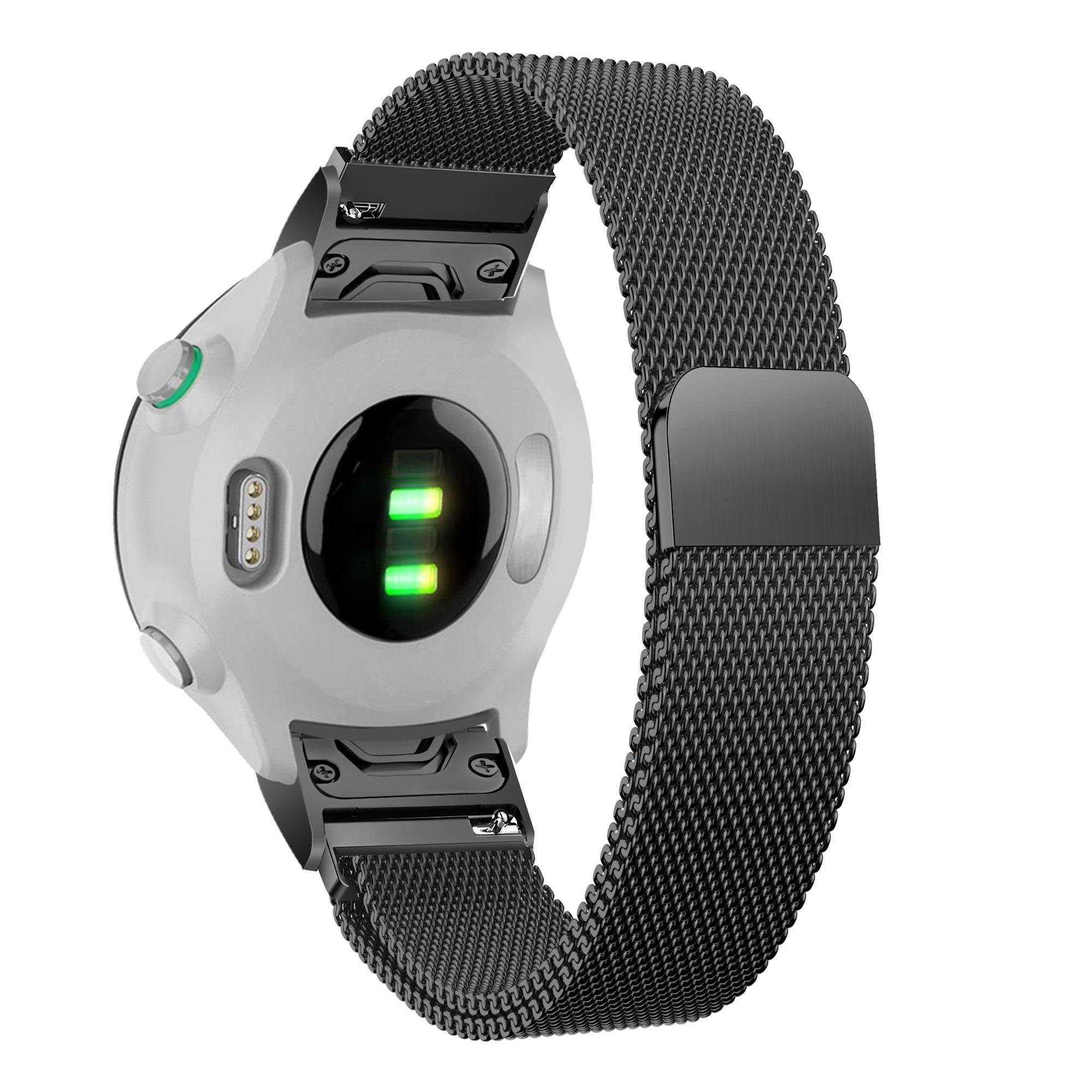 Bandz Garmin Quatix 8 - 47mm Milanese Loop Strap (Black)