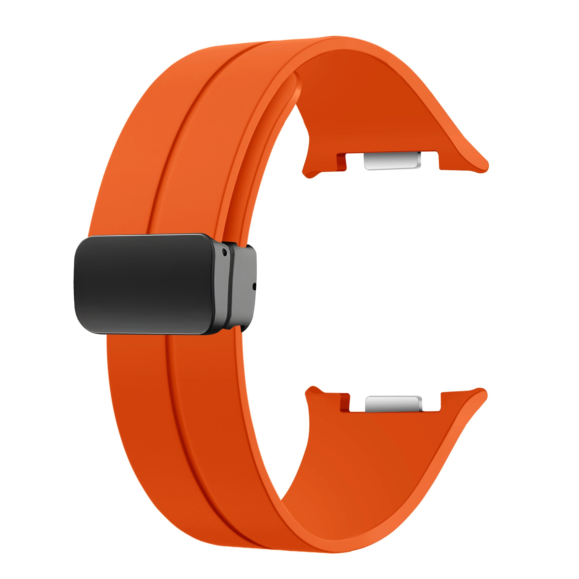 Samsung Galaxy Watch 8 - 44mm D-Buckle Silicone Strap (Orange)