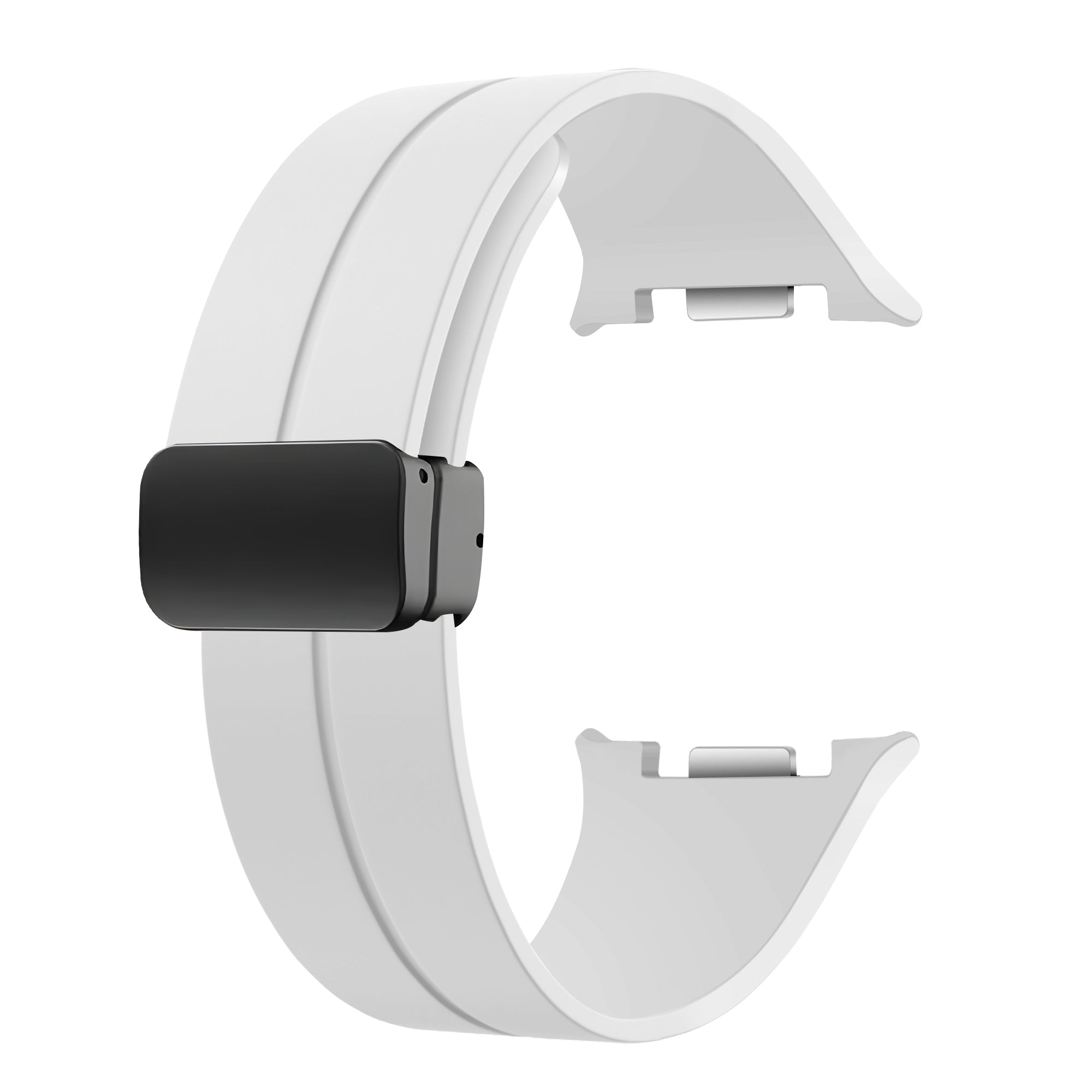 Samsung Galaxy Watch 8 - 40mm D-Buckle Silicone Strap (White)