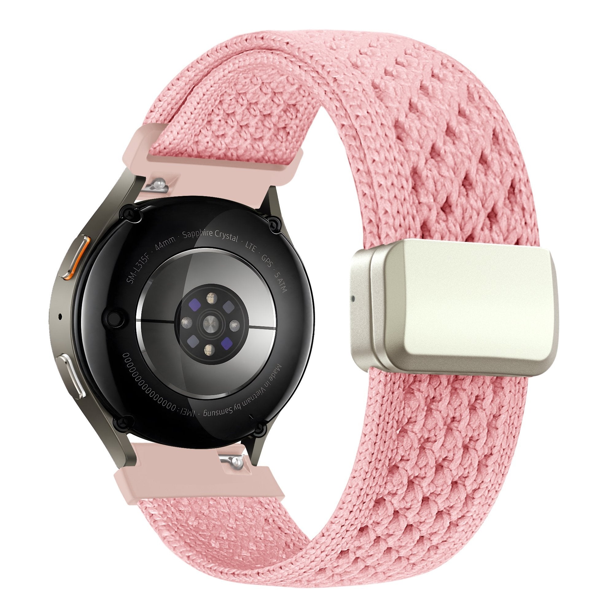 Bandz Samsung Galaxy Watch 6 - 44mm Vintage Nylon Strap (Pink)