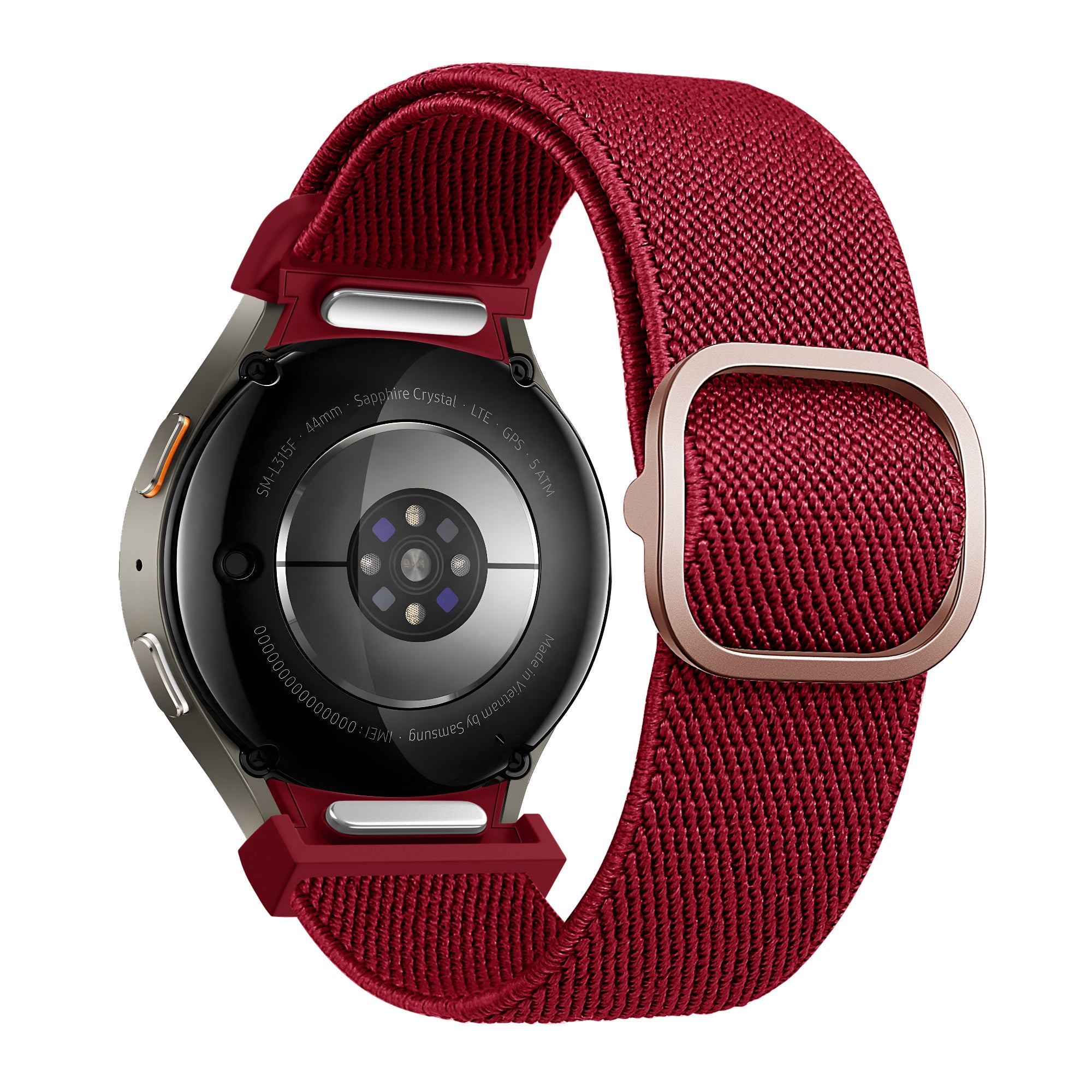 Bandz Samsung Galaxy Watch 4 44mm Elastic Strap 'Easy Fit' (Red)