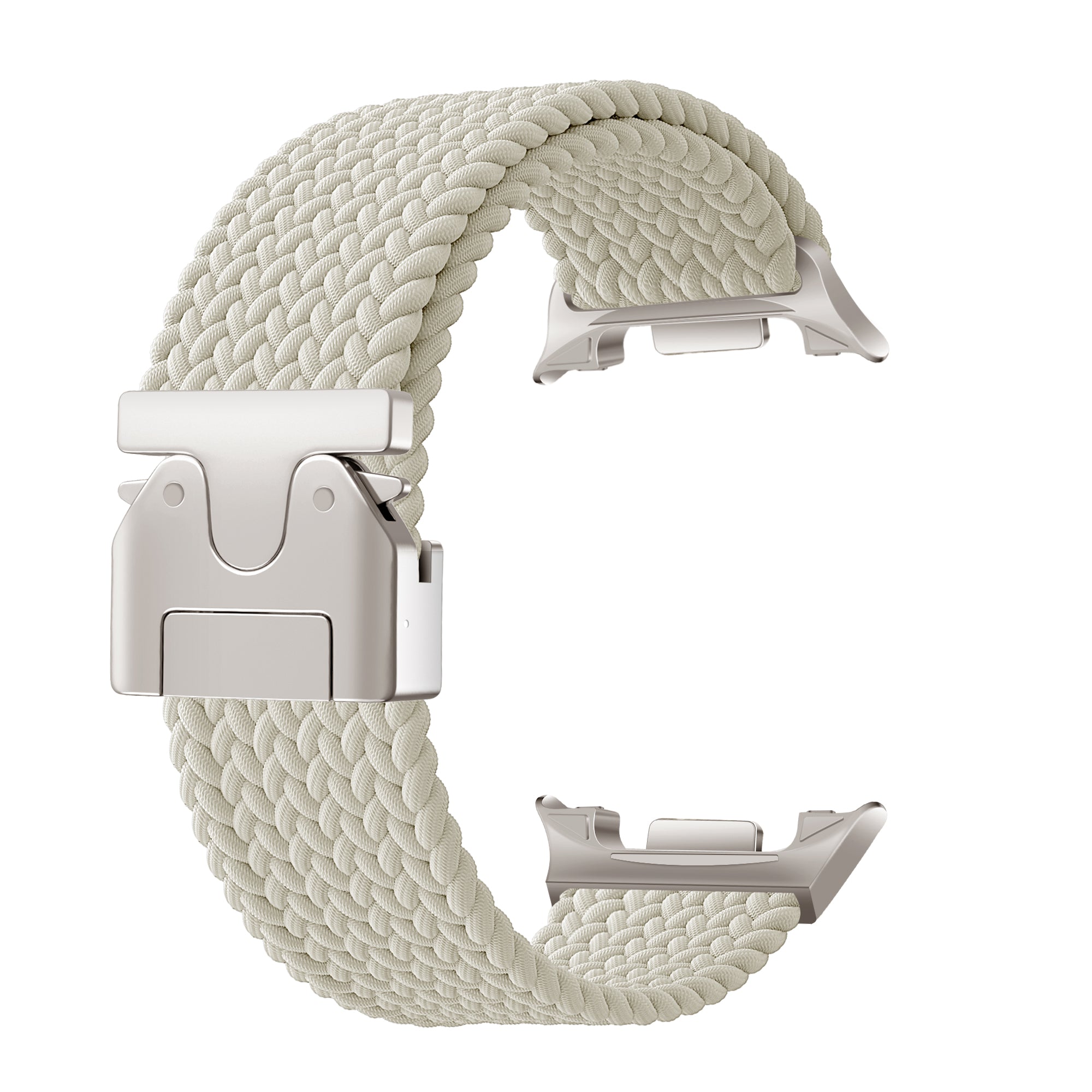 Samsung Galaxy Watch 8 - 40mm Braided Strap with P-Buckle (Starlight)