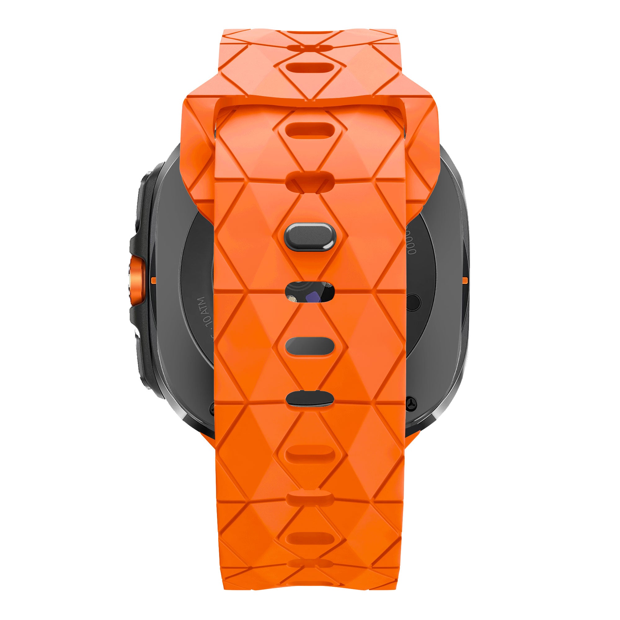 Bandz Samsung Galaxy Watch Ultra Silicone Strap 'Hexagons' (Orange)
