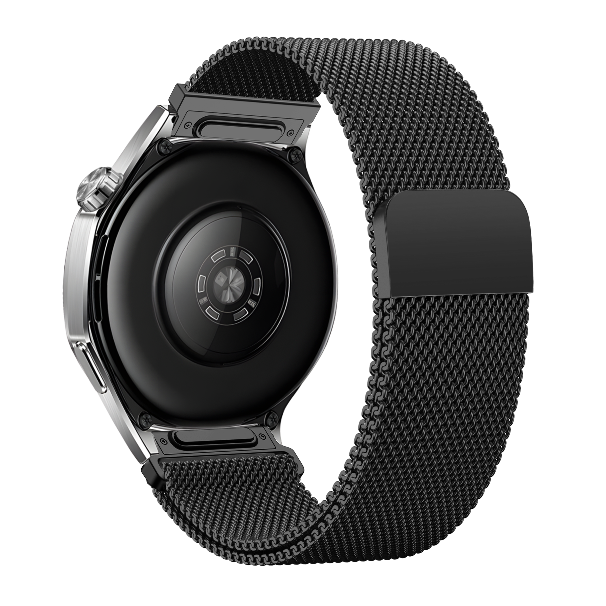Bandz Amazfit Bip 5 'One Push' Milanese Strap (Black)