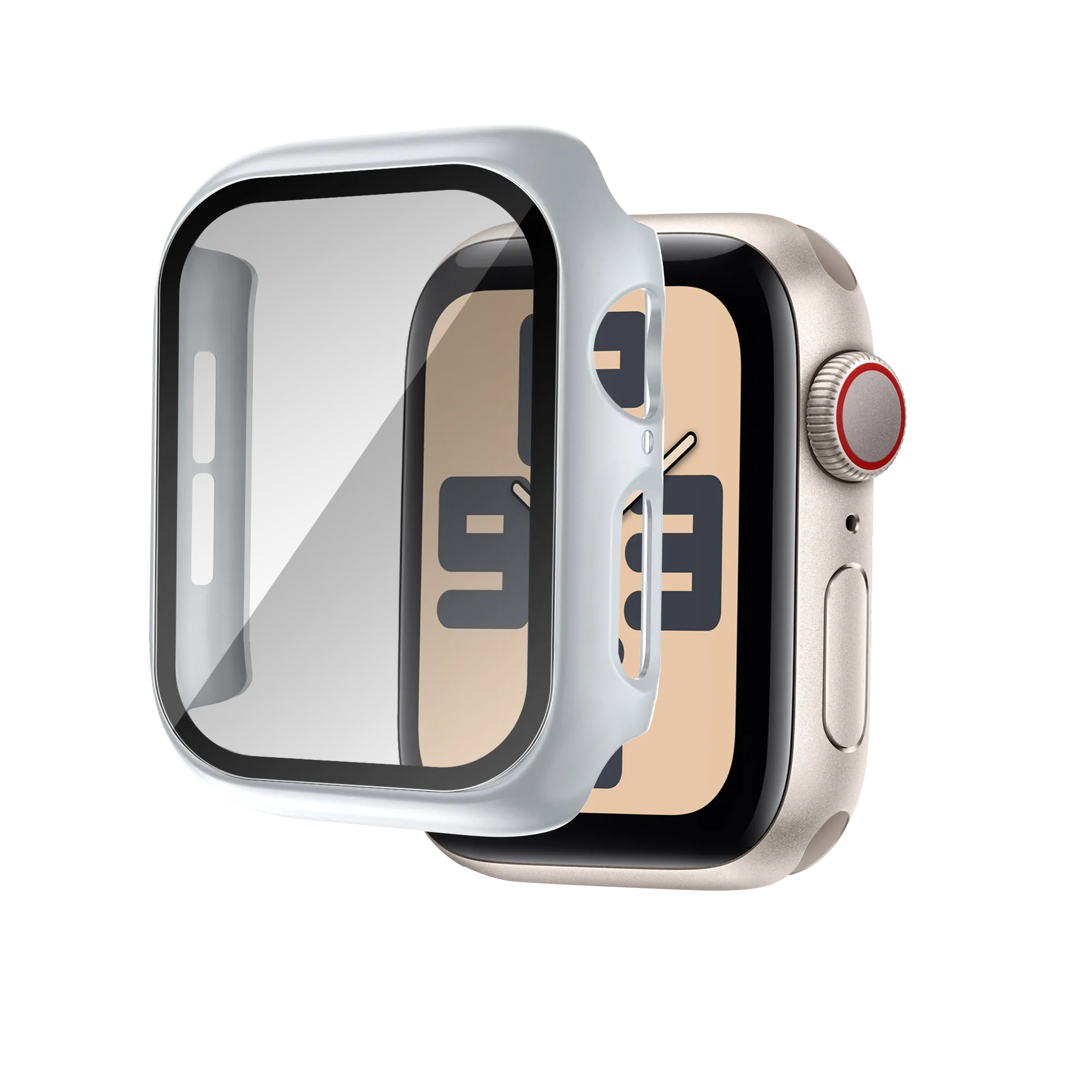 Bandz Apple Watch 10/11 PC Case with Glass (Silver)