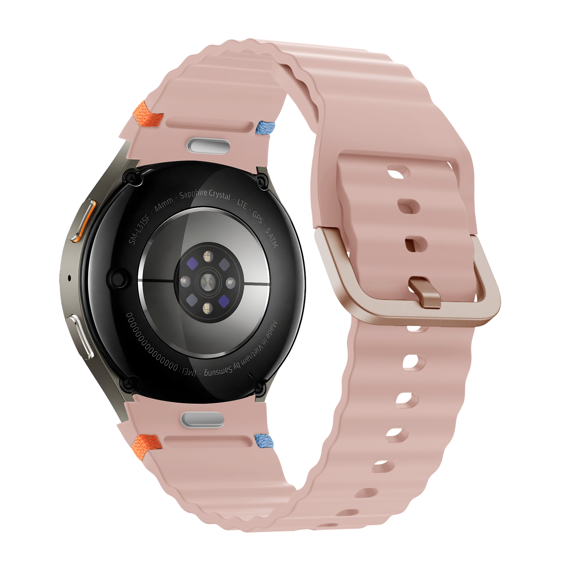 Bandz Samsung Galaxy Watch 4 Classic 42mm Wave Strap 'Easy Fit' (Light Pink)