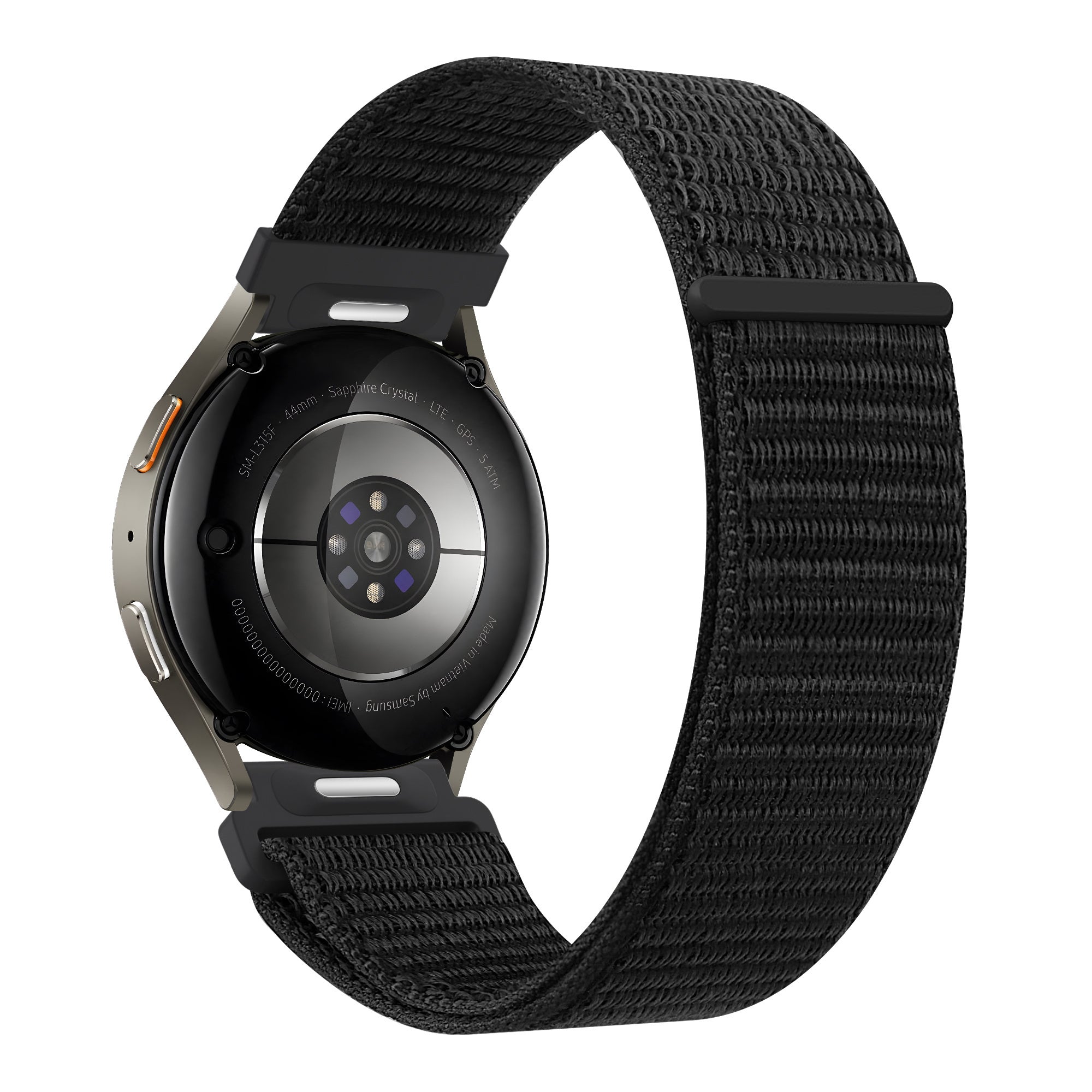 Bandz Samsung Galaxy Watch 7 - 44mm Nylon Strap 'Easy Fit' (Black)
