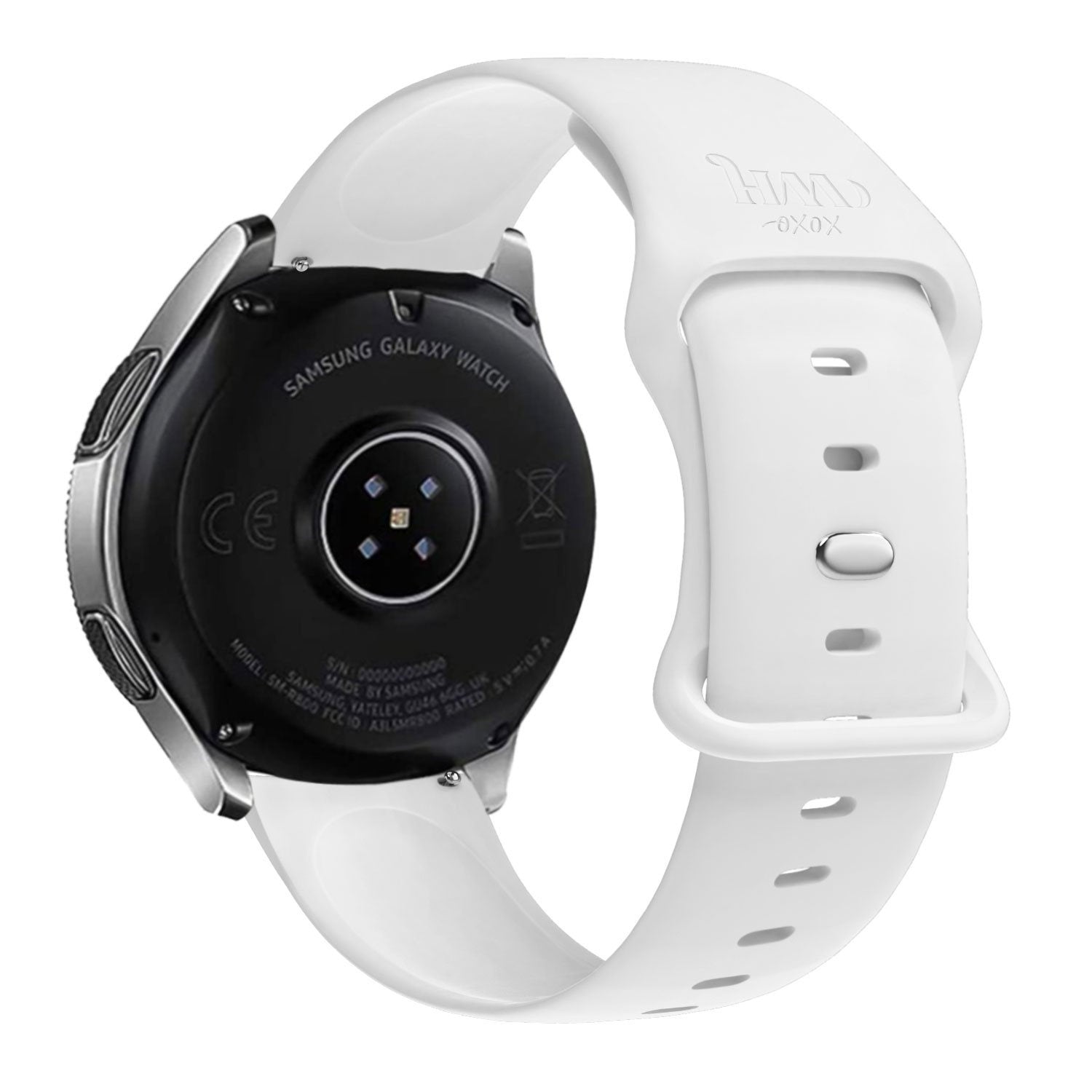 xoxo Samsung Galaxy Watch 4 Classic 42mm Silicone Strap (White)