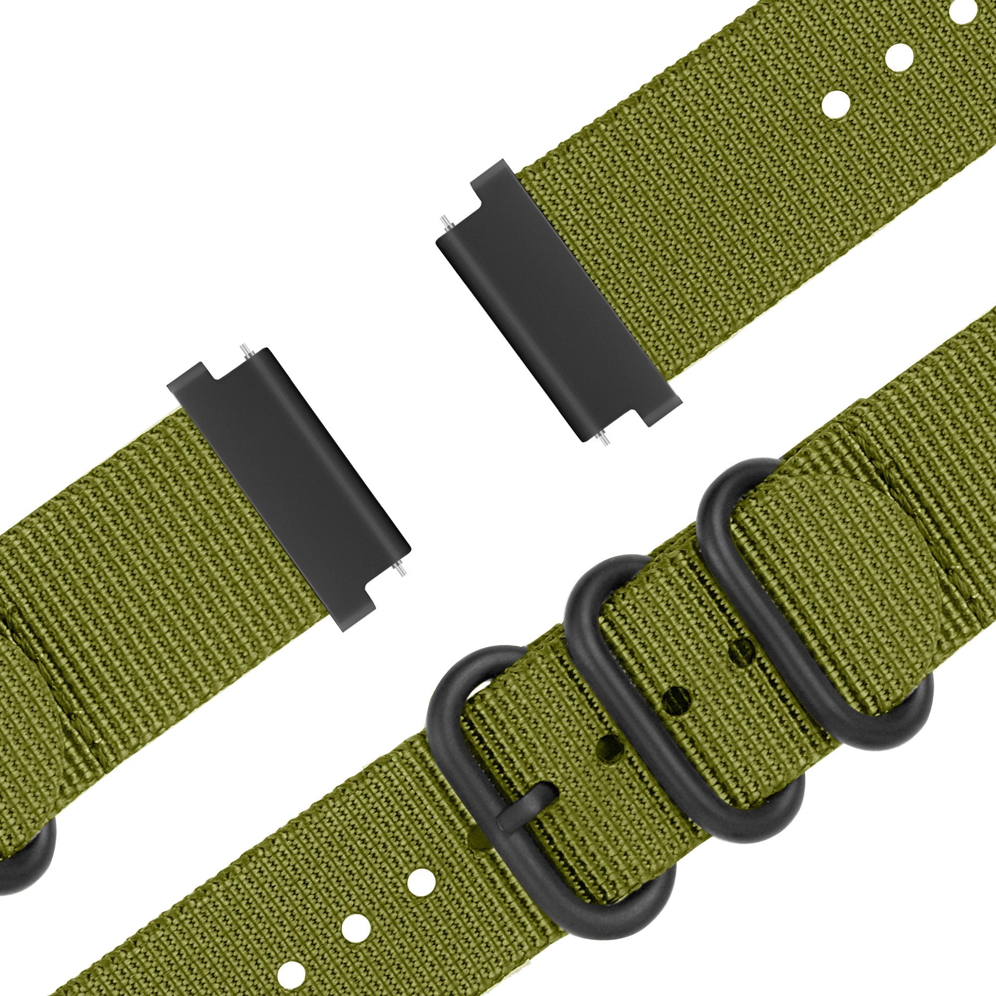 Bandz Garmin Vivoactive 6 Buckled Nylon Strap (Green)