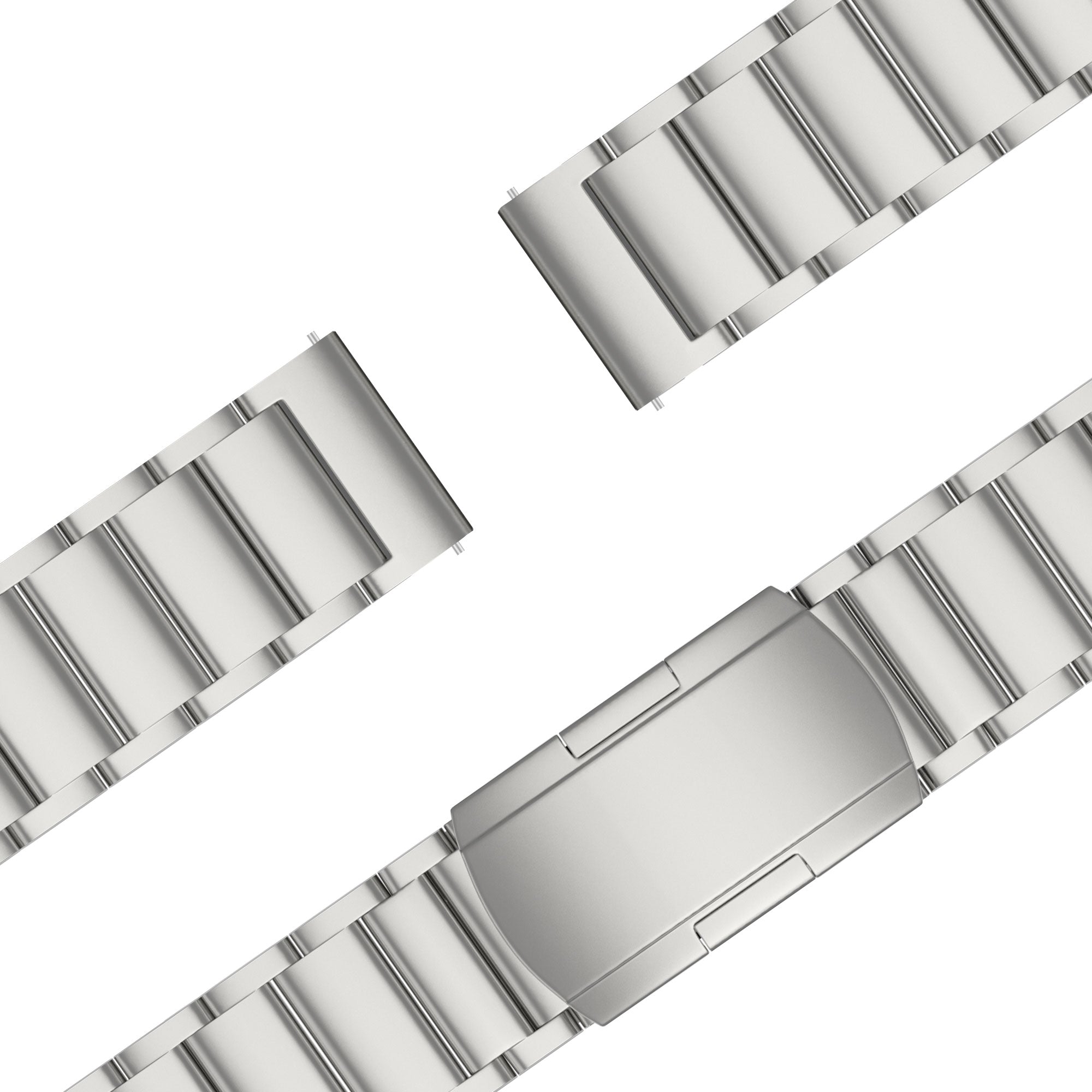 Bandz Garmin Vivomove Luxe Titanium Link Strap (Silver)