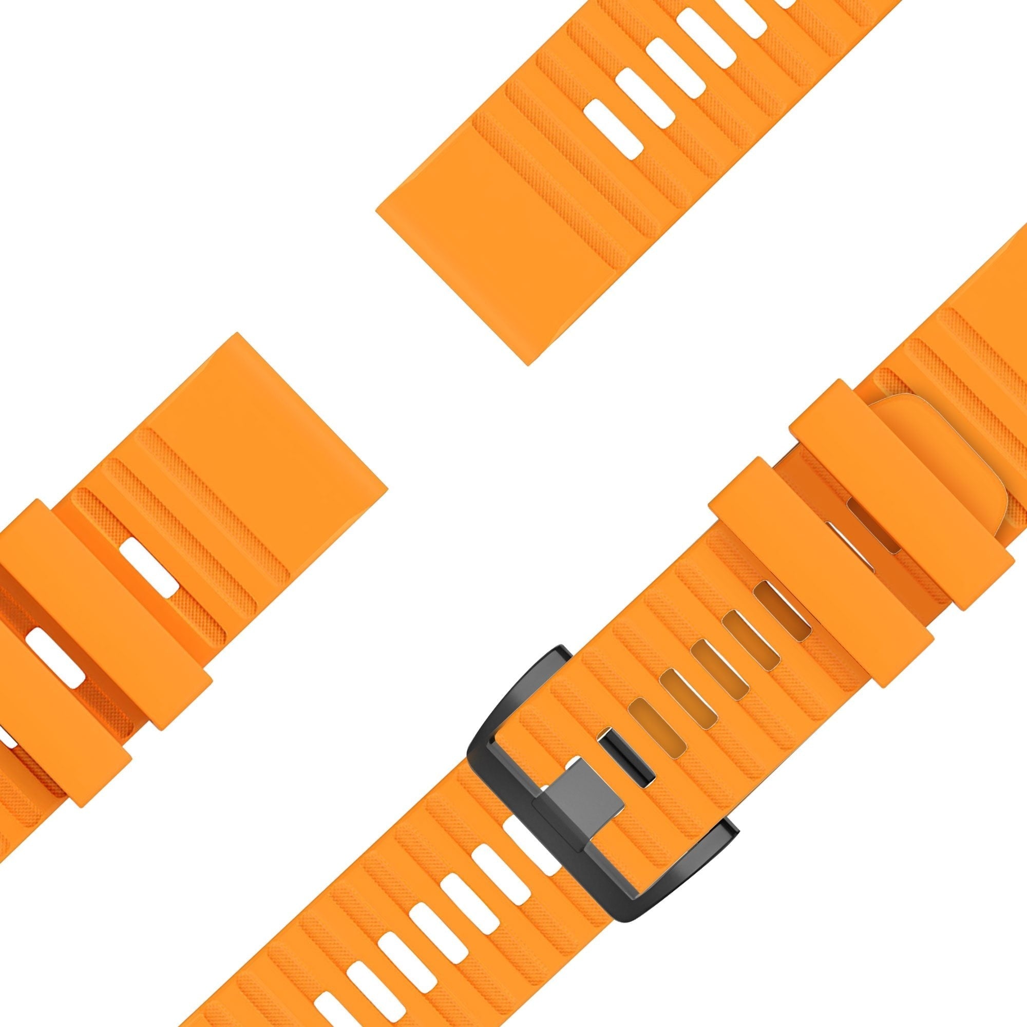Bandz Garmin Quatix 8 - 47mm Buckled Silicone Strap (Orange)