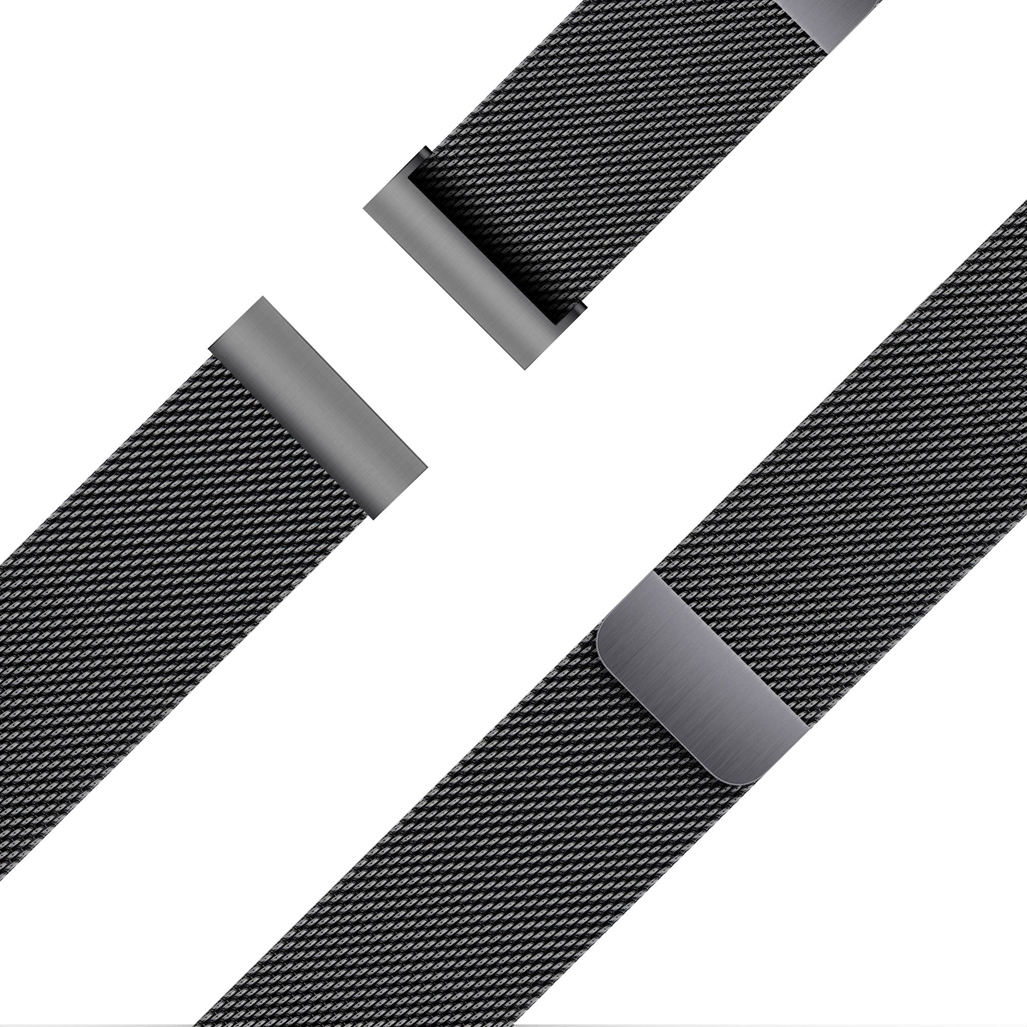 Bandz Garmin Vivoactive 4 Milanese Loop Strap (Black)