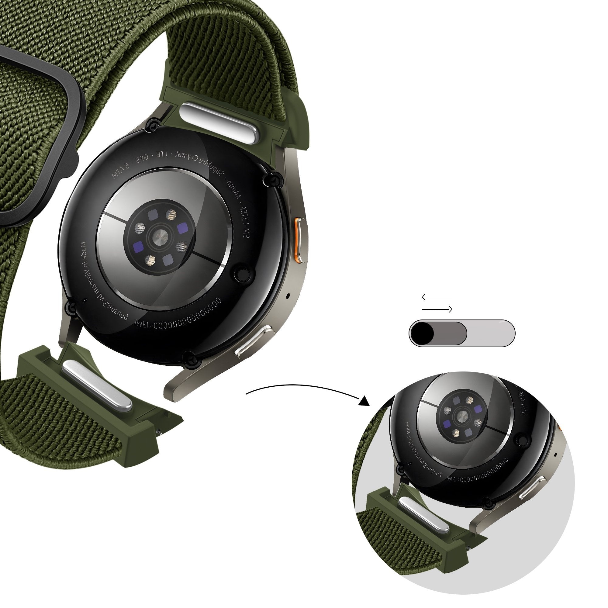 Bandz Samsung Galaxy Watch 7 - 40mm Elastic Strap 'Easy Fit' (Green)