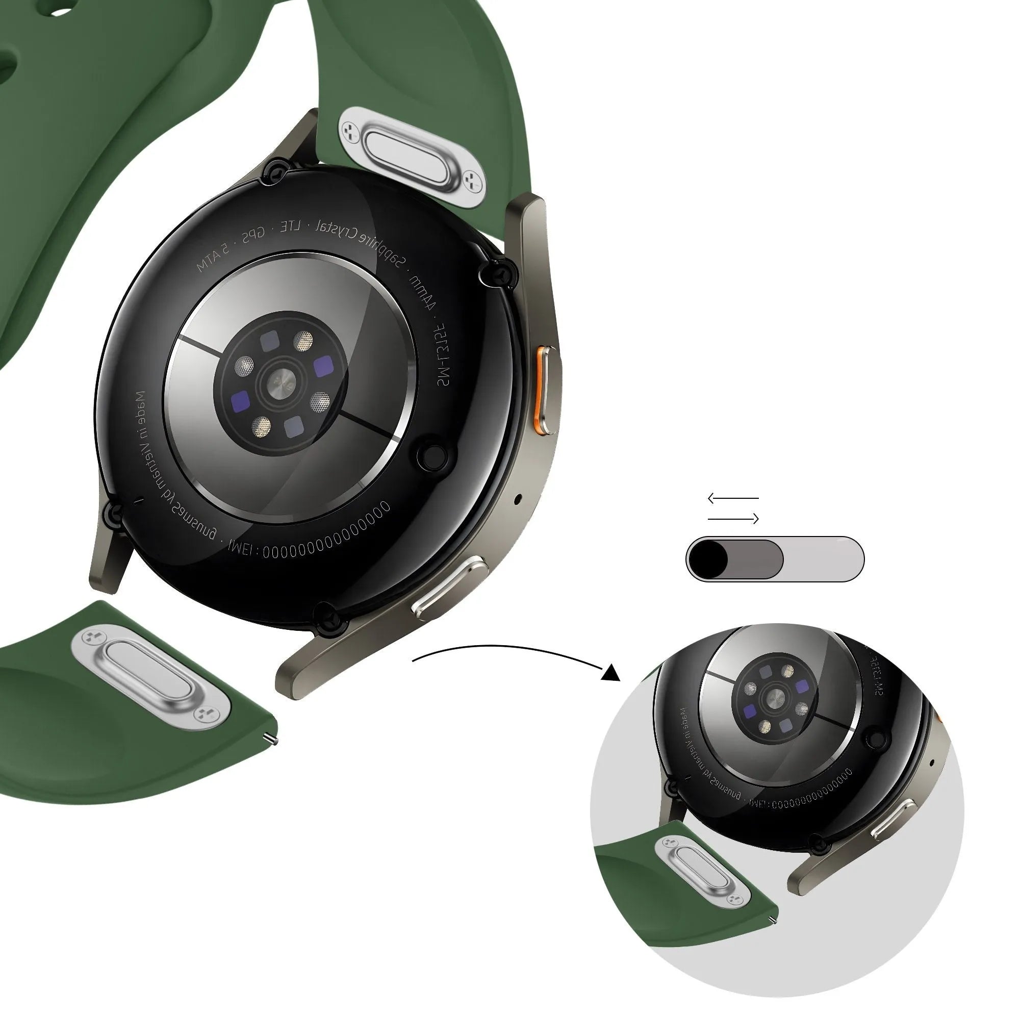 Bandz Oppo Watch X2 Sport Strap 'Easy Fit' (Green)