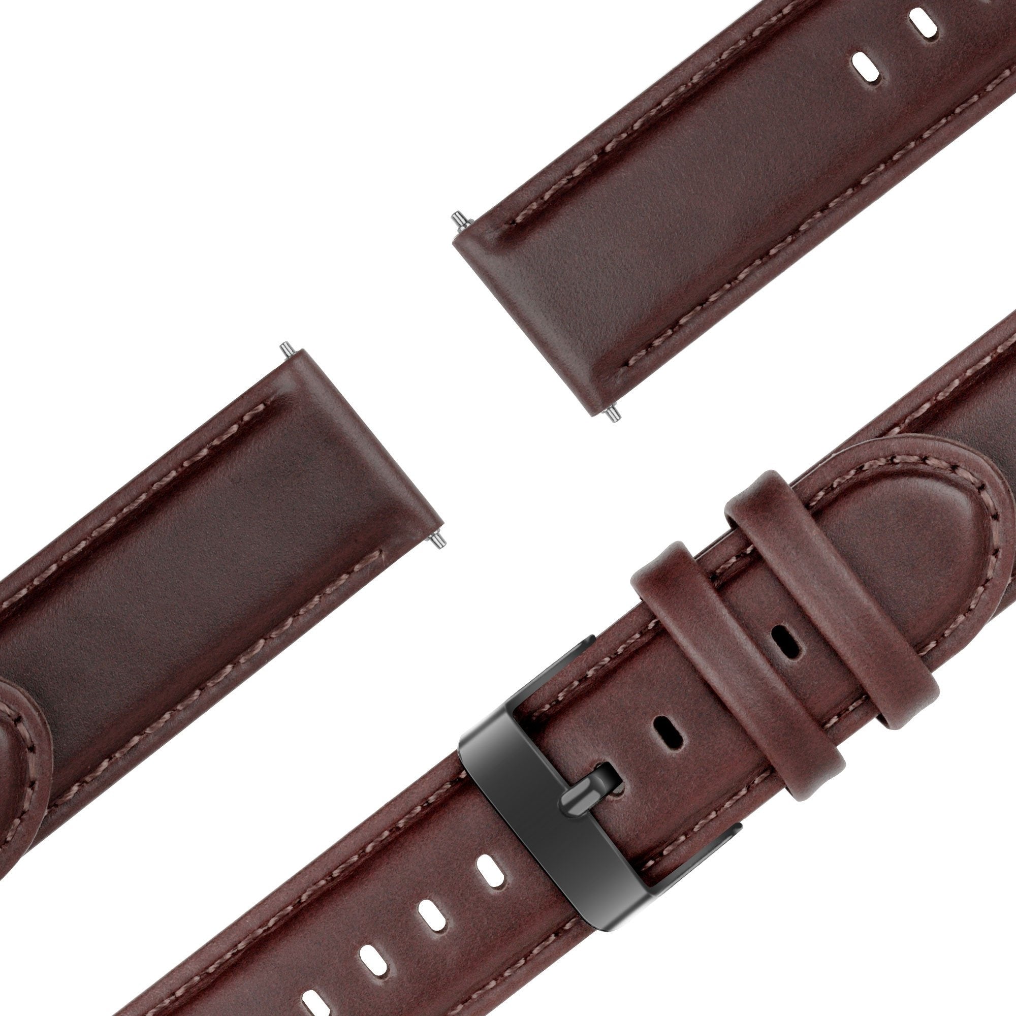 Bandz Huawei Watch GT 6 Pro - 46mm Leather Strap 'Classic' (Dark Brown)