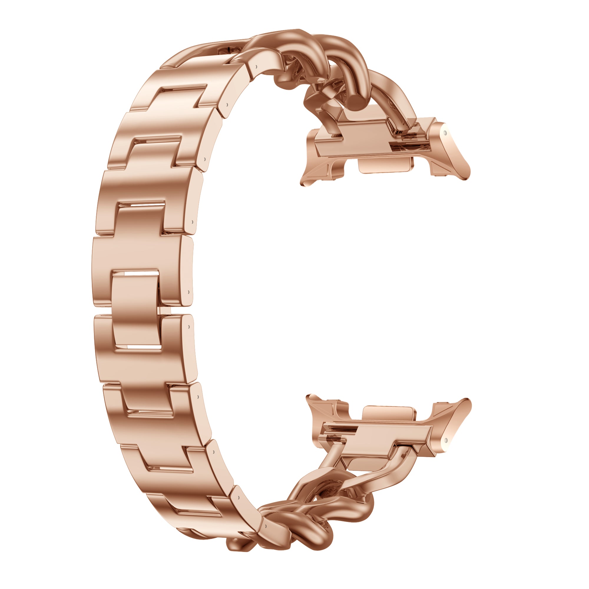 Samsung Galaxy Watch 8 - 44mm Steel Chain Strap (Rose Gold)