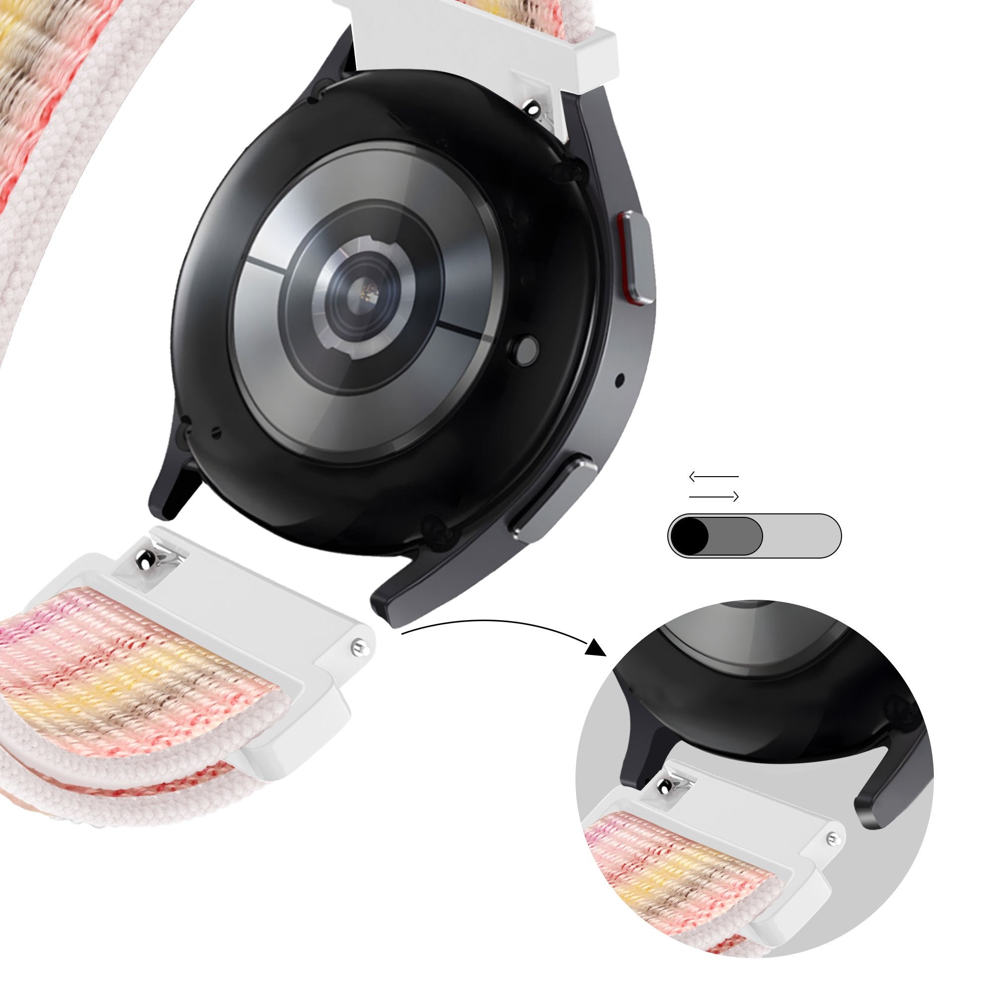 Bandz Garmin Vivoactive 6 Nylon Loop Strap (Colourful)