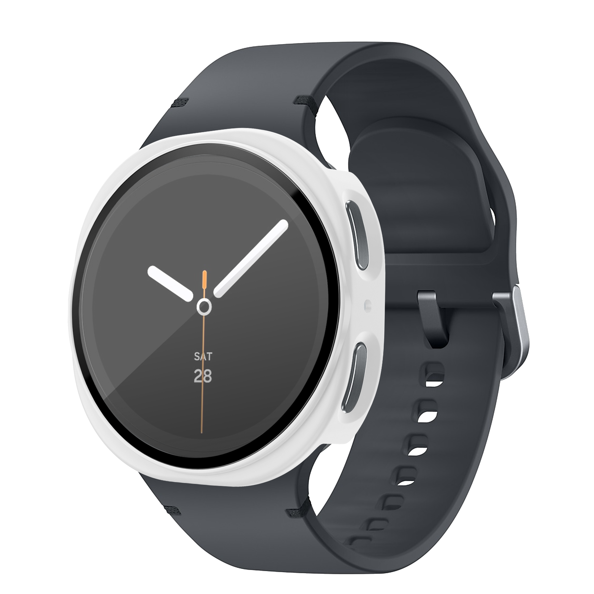Bandz Samsung Galaxy Watch 8 - 44mm PC Cover with Glass (White)