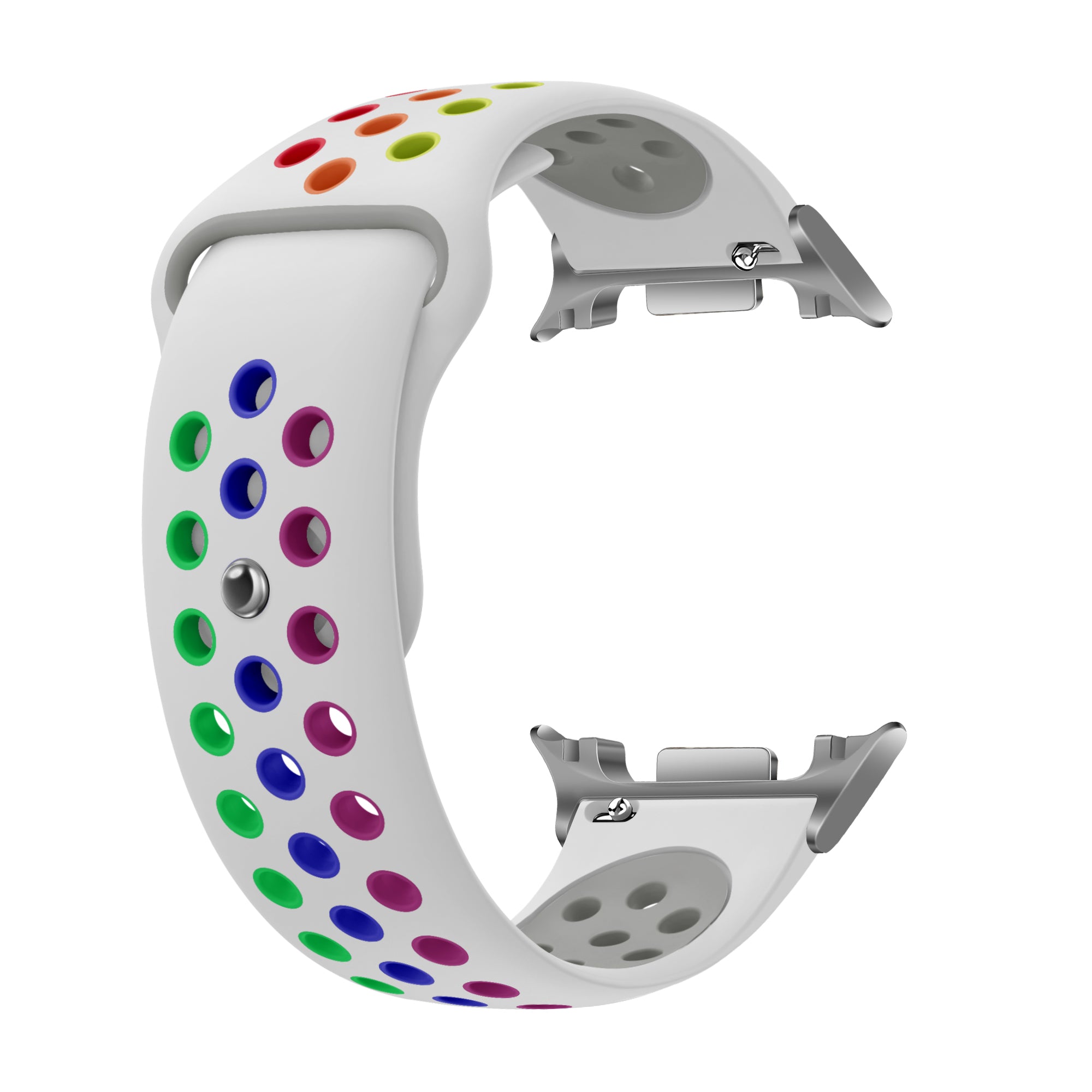 Samsung Galaxy Watch 8 - 44mm Sport Strap (White/Colourful)