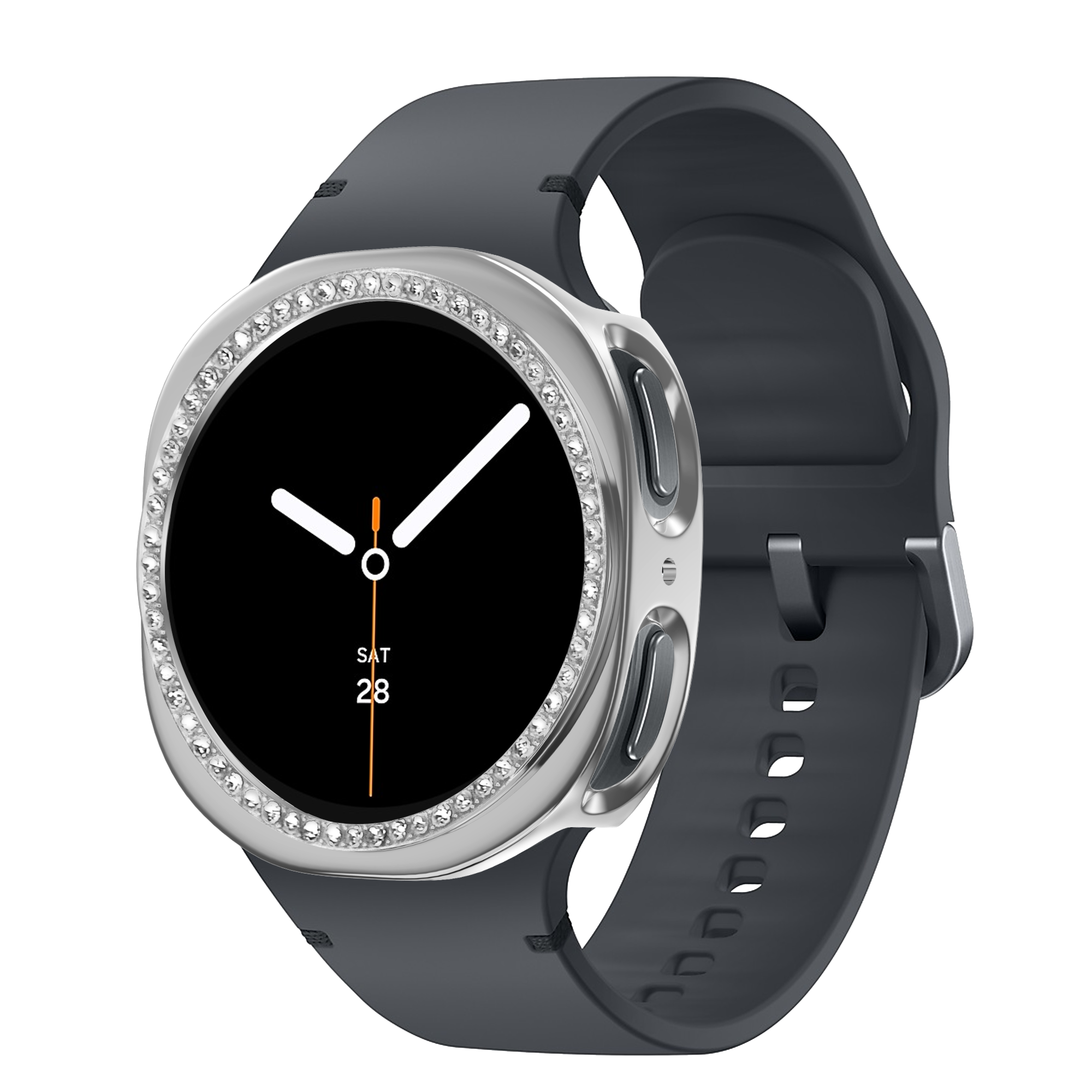 Bandz Samsung Galaxy Watch 8 - 40mm Diamond PC Case (Silver)