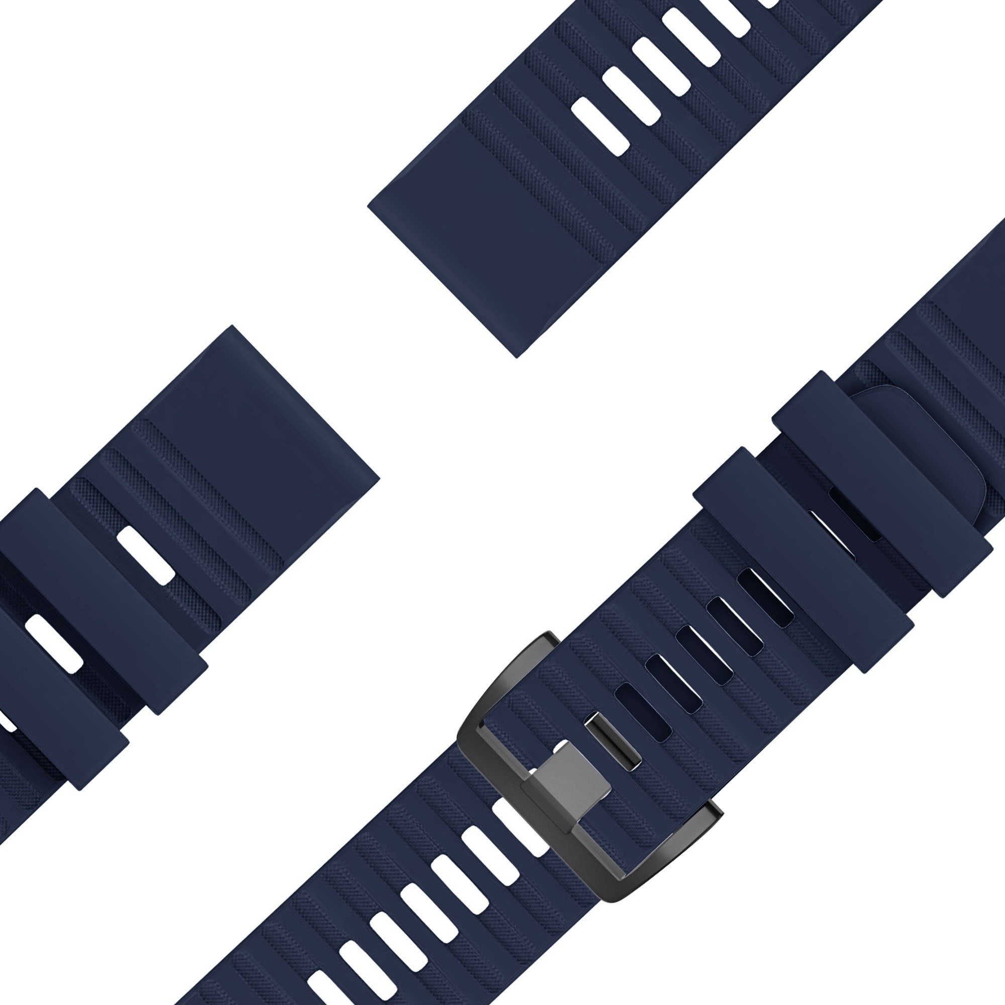 Bandz Garmin Instinct 2 Buckled Silicone Strap (Dark Blue)