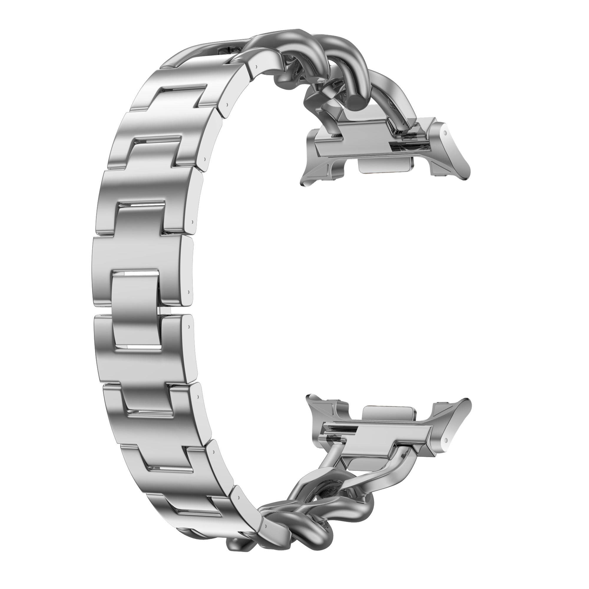 Samsung Galaxy Watch 8 - 44mm Steel Chain Strap (Silver)