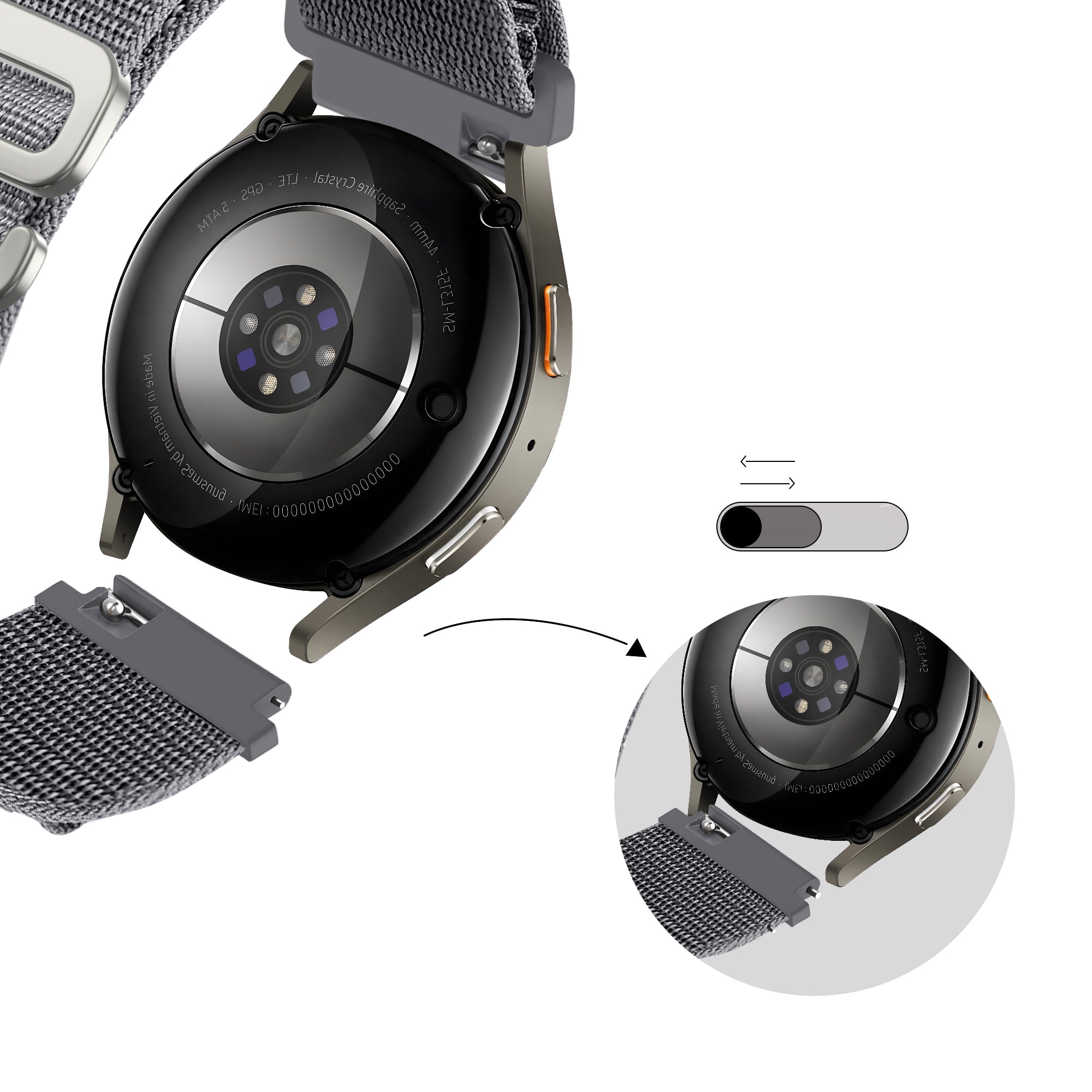 Bandz Polar Vantage M Alpine Nylon Strap (Grey)