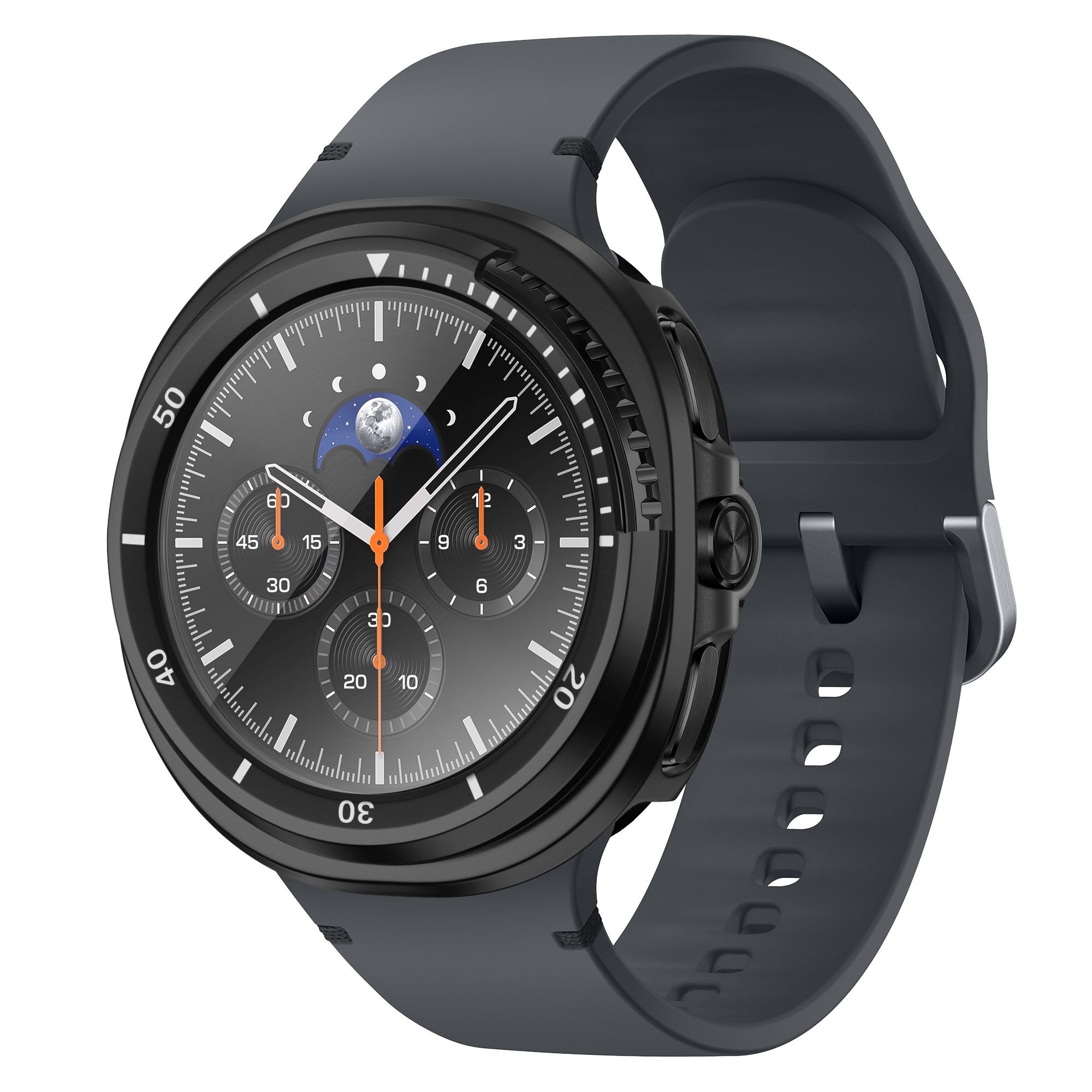 Bandz Samsung Galaxy Watch 8 Classic Bezel Cover with Glass (Black/White)
