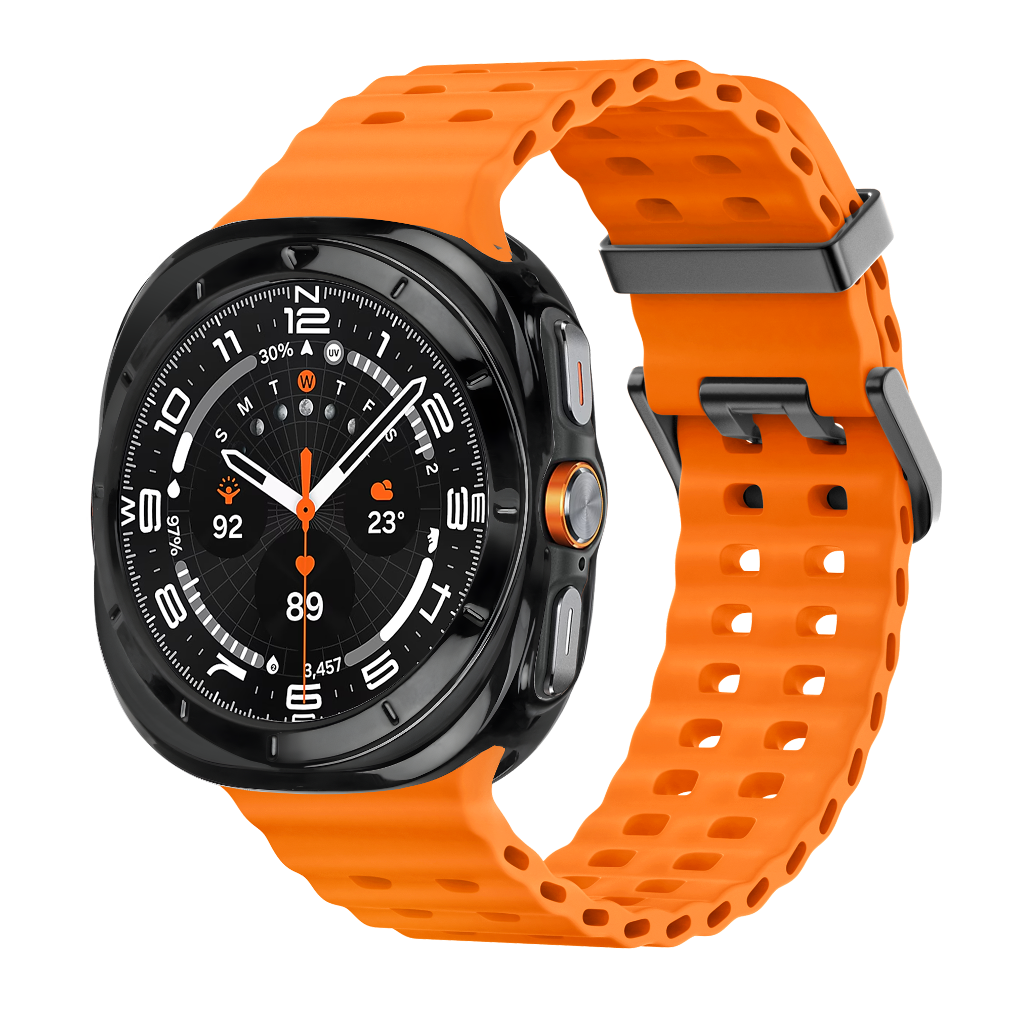 Bandz Samsung Galaxy Watch Ultra Galvanized TPU Case  (Black)
