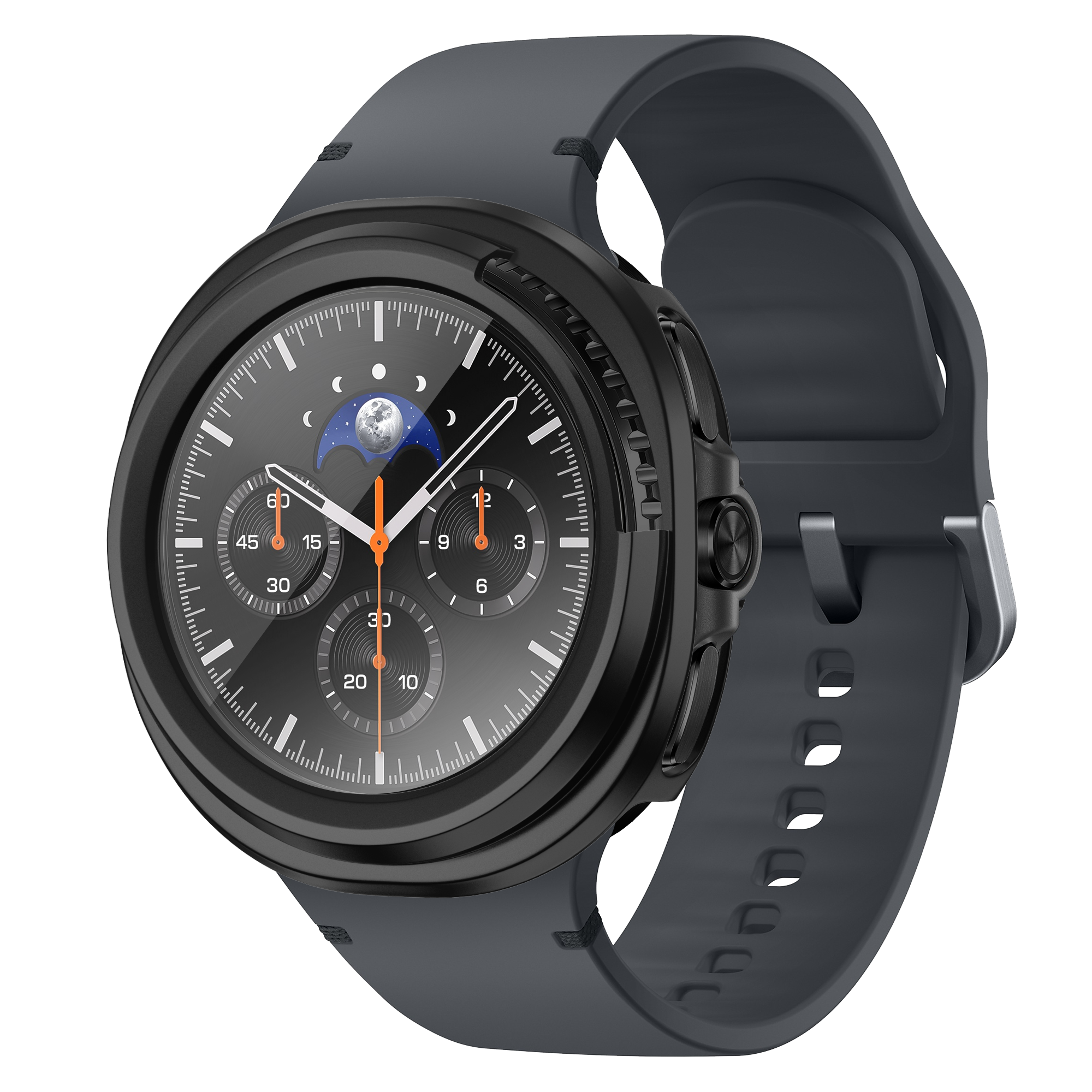 Bandz Samsung Galaxy Watch 8 Classic PC Cover with Glass (Black)