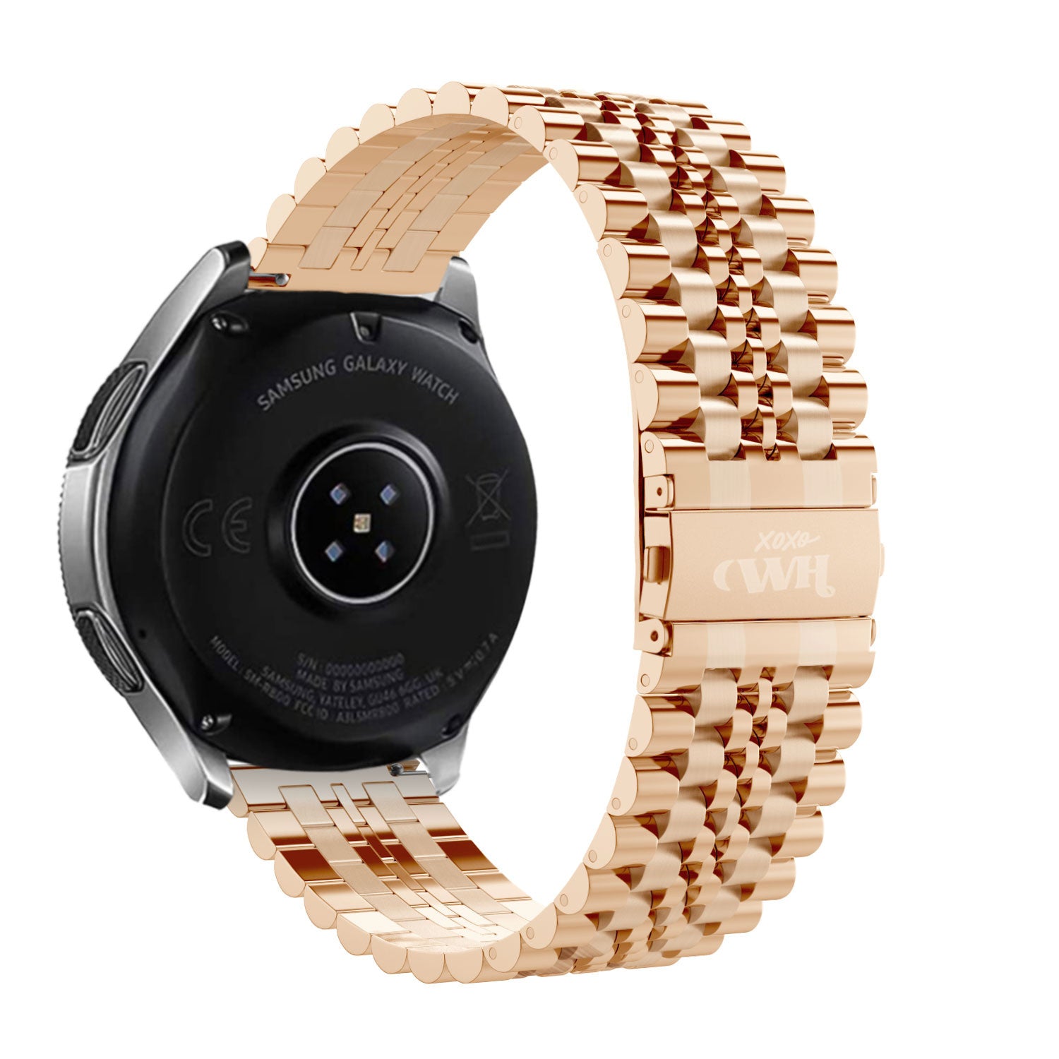 xoxo Wildhearts Samsung Galaxy Watch Active Steel Strap (Rose Gold)