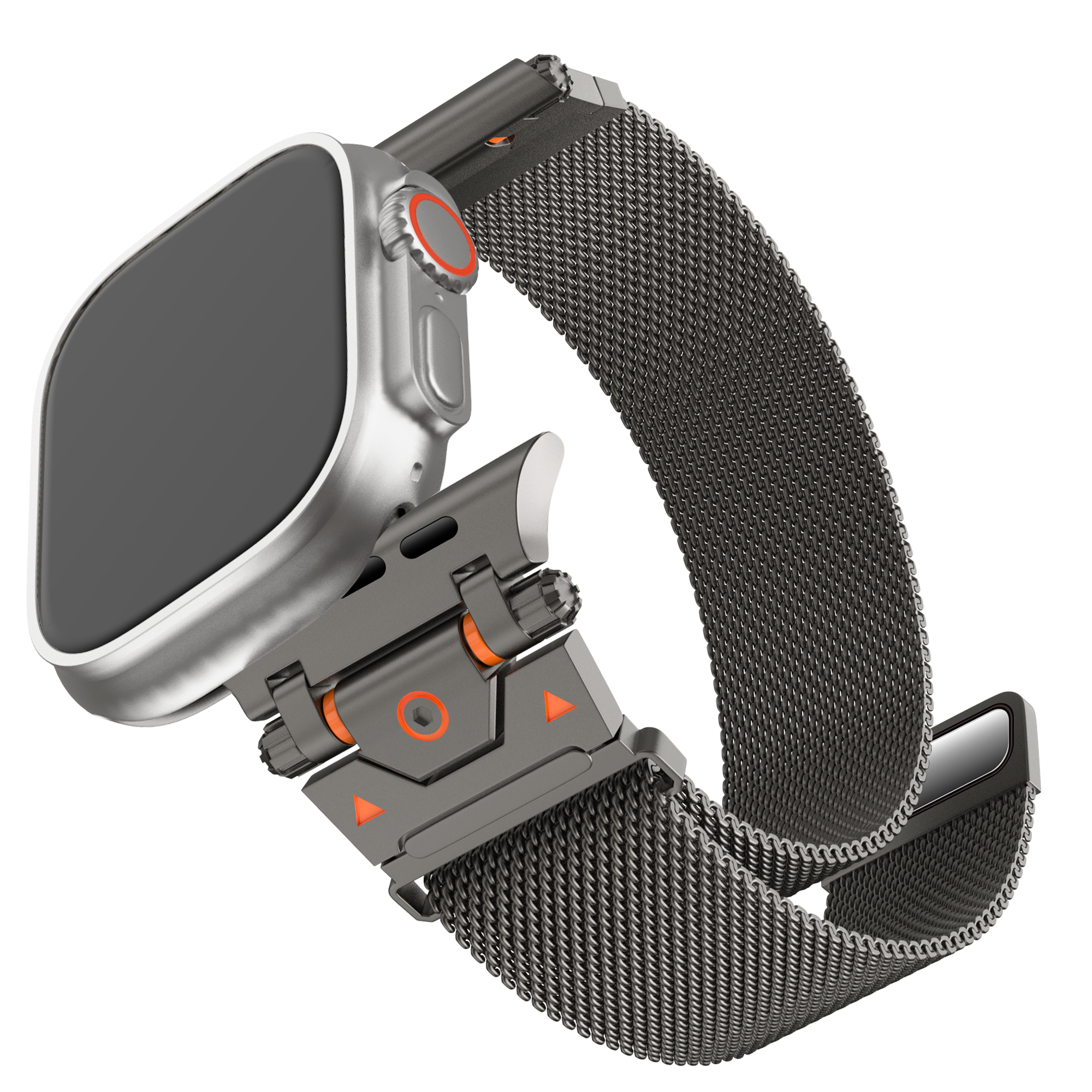 Bandz Apple Watch Rugged Milanese Loop Strap (Titanium Grey)