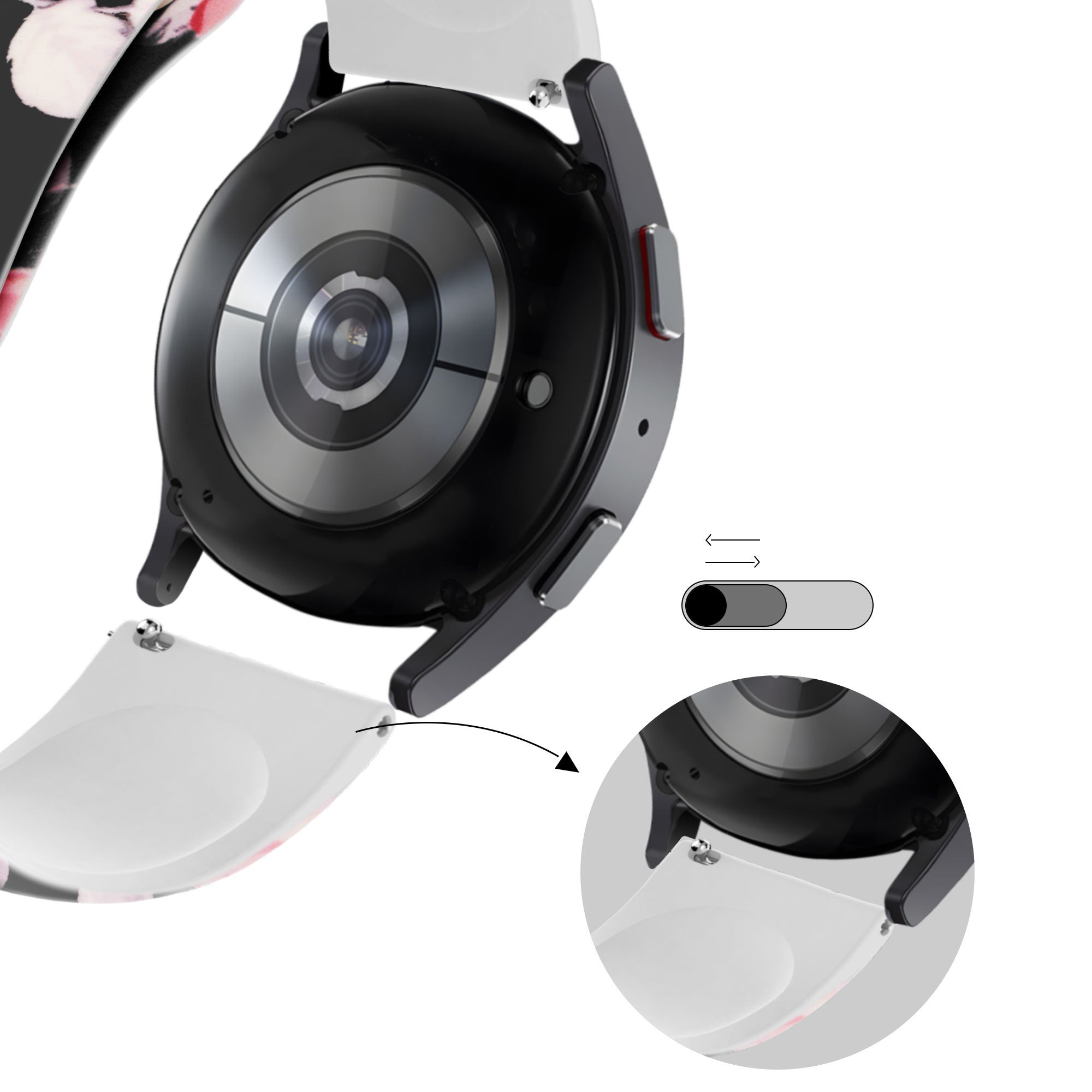 Bandz Amazfit Active 2 Silicone Strap 'Flowers'