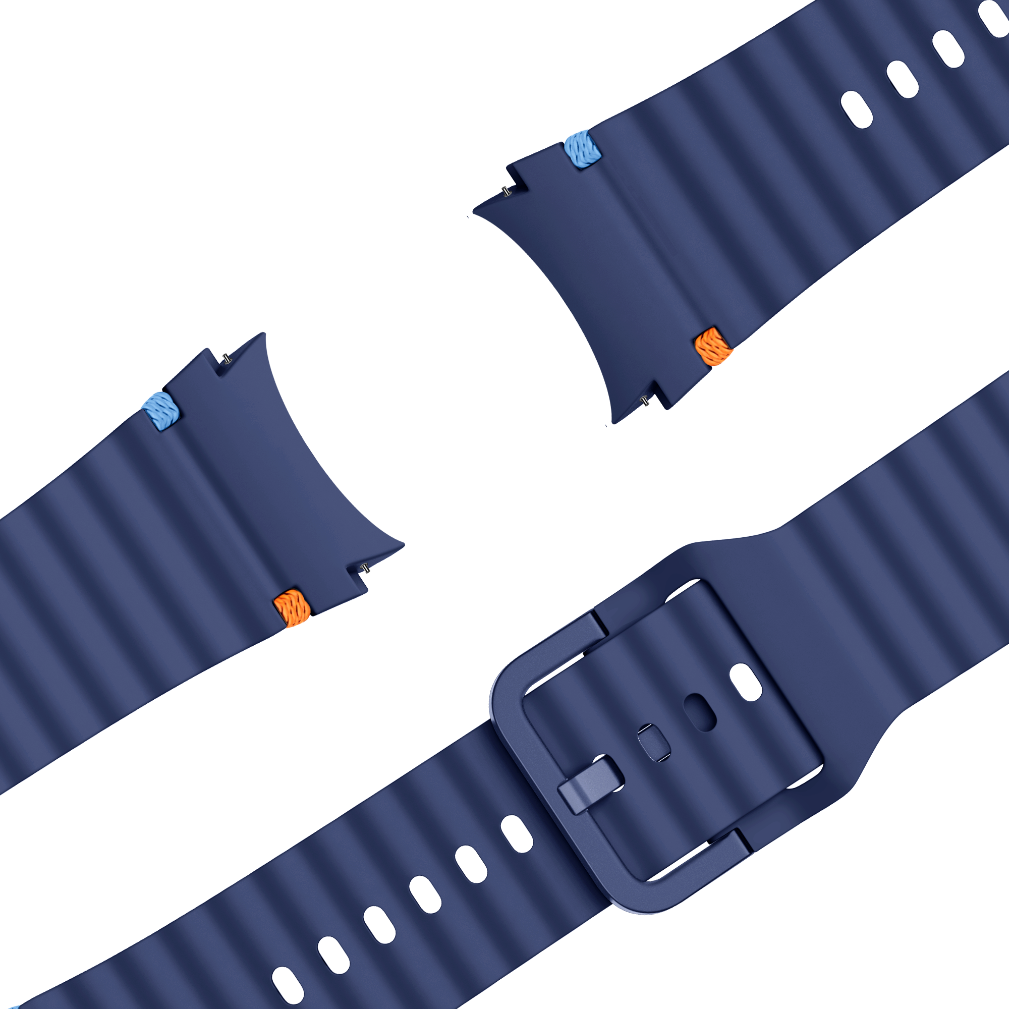 Bandz Samsung Galaxy Watch 6 Classic - 43mm Wave Strap 'Easy Fit' (Dark Blue)