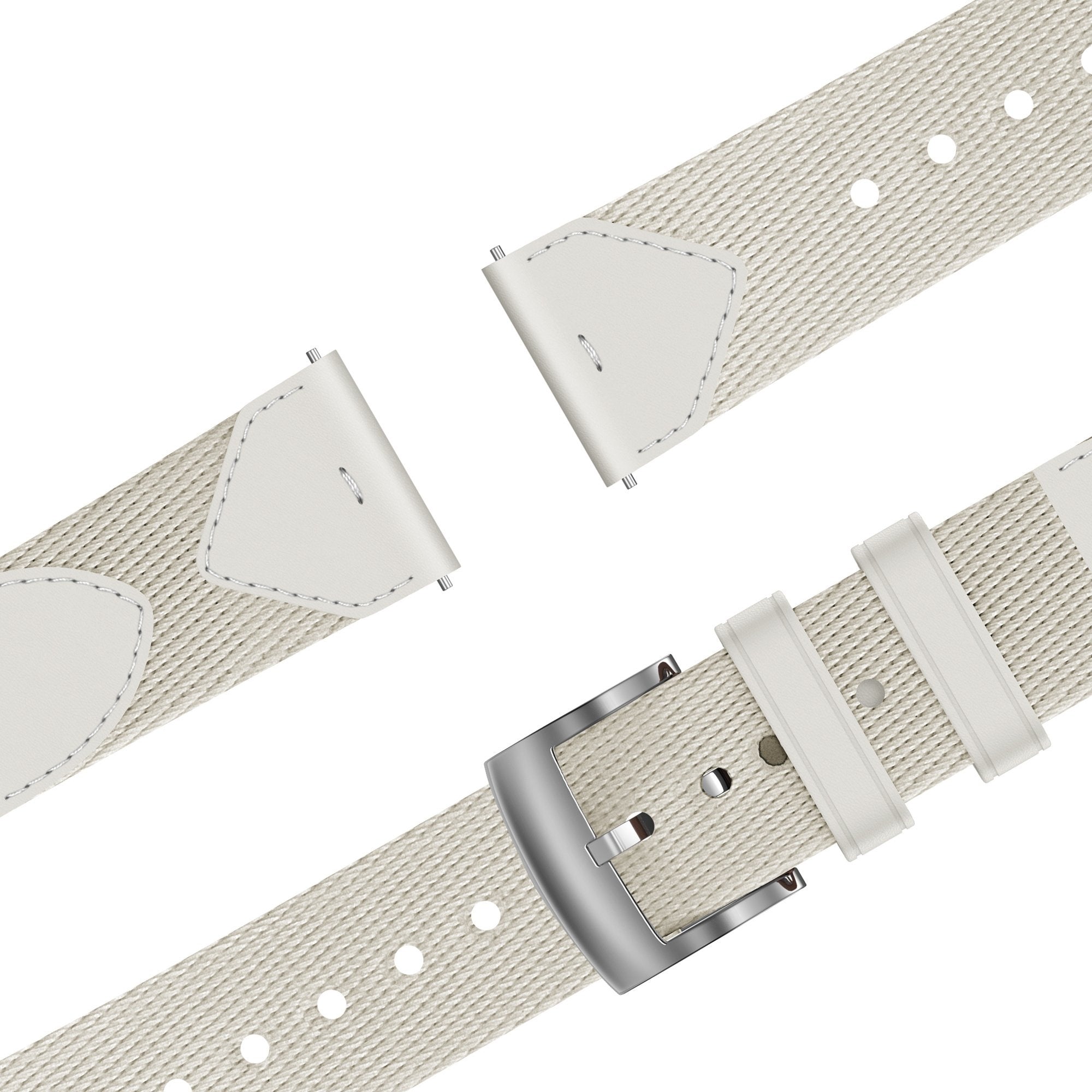 Bandz Withings ScanWatch Light Leather Hybrid Strap 'Easy Fit' (Starlight)