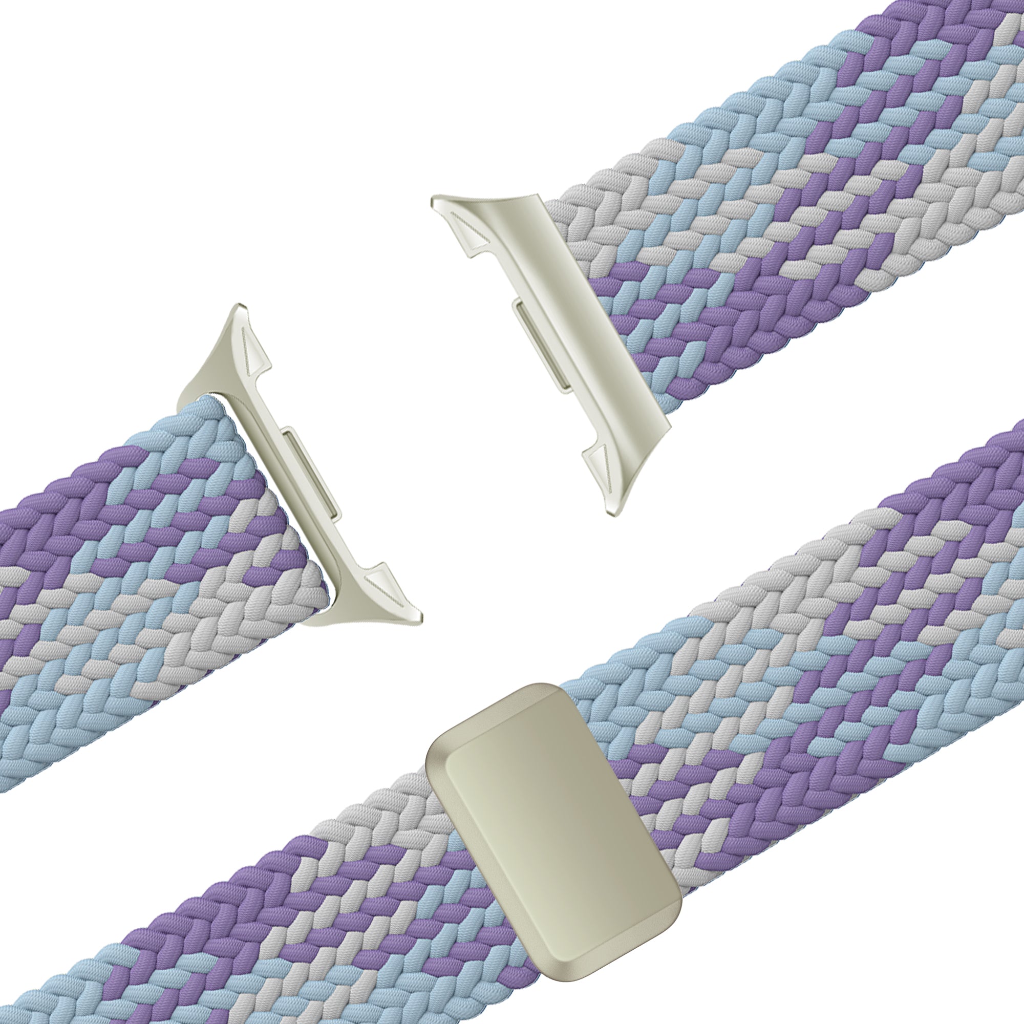 Bandz Samsung Galaxy Watch 8 - 44mm Magnetic Braided Strap (Purple Mix)