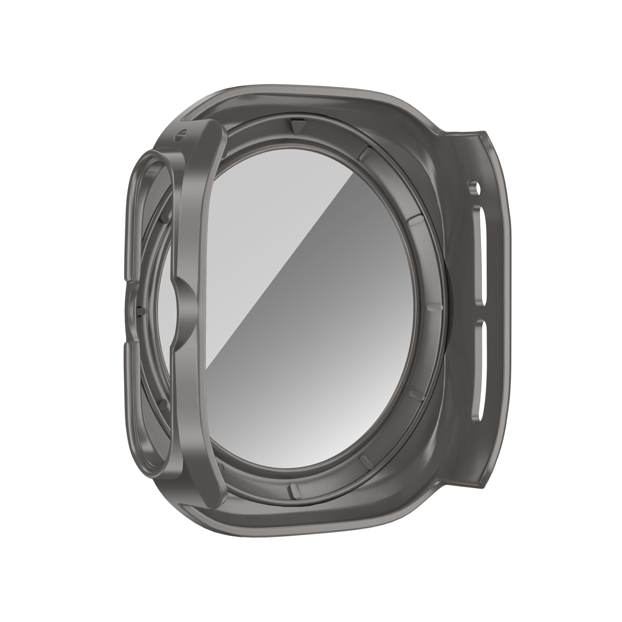 Bandz Samsung Galaxy Watch Ultra PC Case with Glass (Titanium Grey)