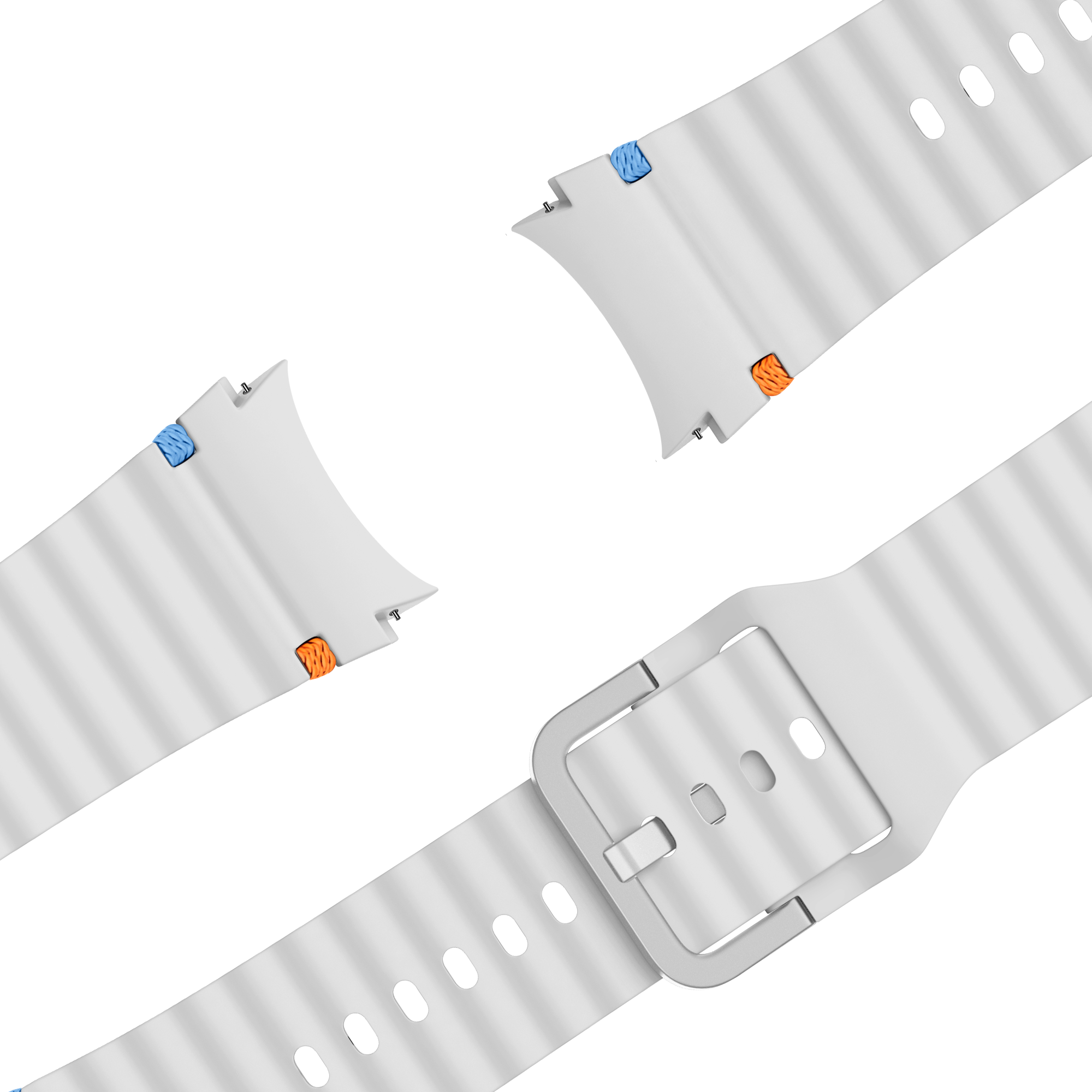 Bandz Samsung Galaxy Watch 4 40mm Wave Strap 'Easy Fit' (White)