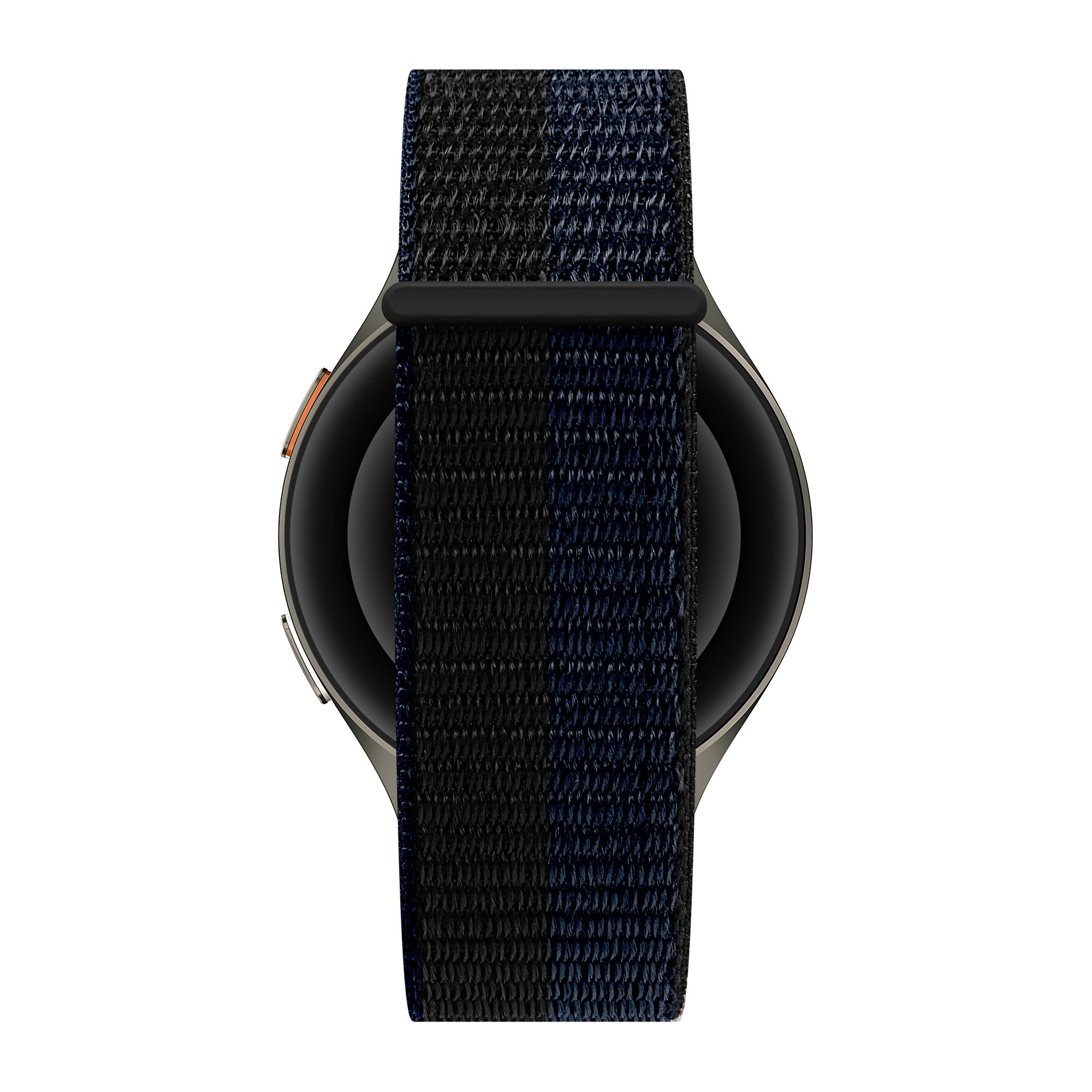 Bandz Samsung Galaxy Watch 7 - 44mm Nylon Strap 'Easy Fit' (Black/Blue)