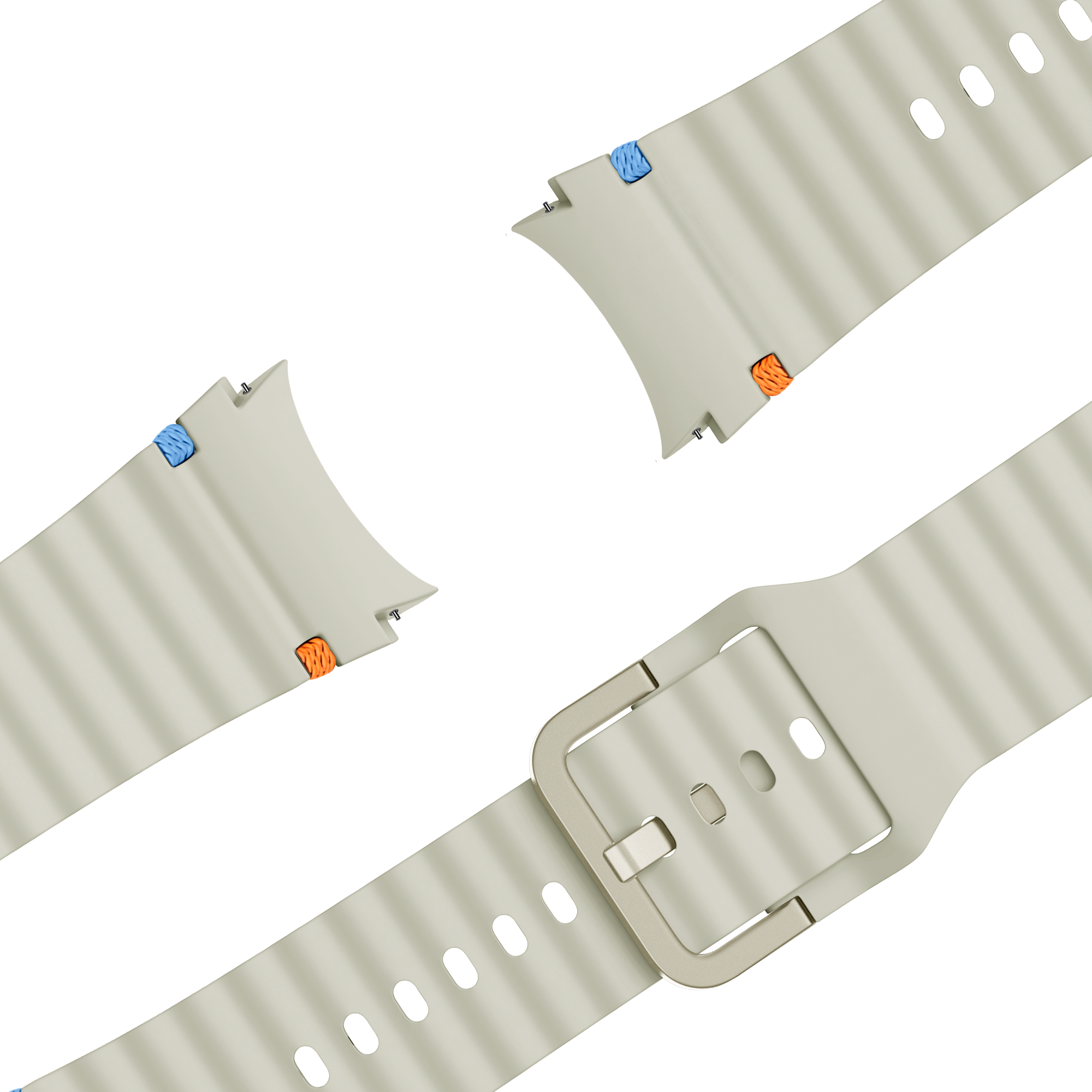 Bandz Samsung Galaxy Watch 6 - 44mm Wave Strap 'Easy Fit' (Starlight)