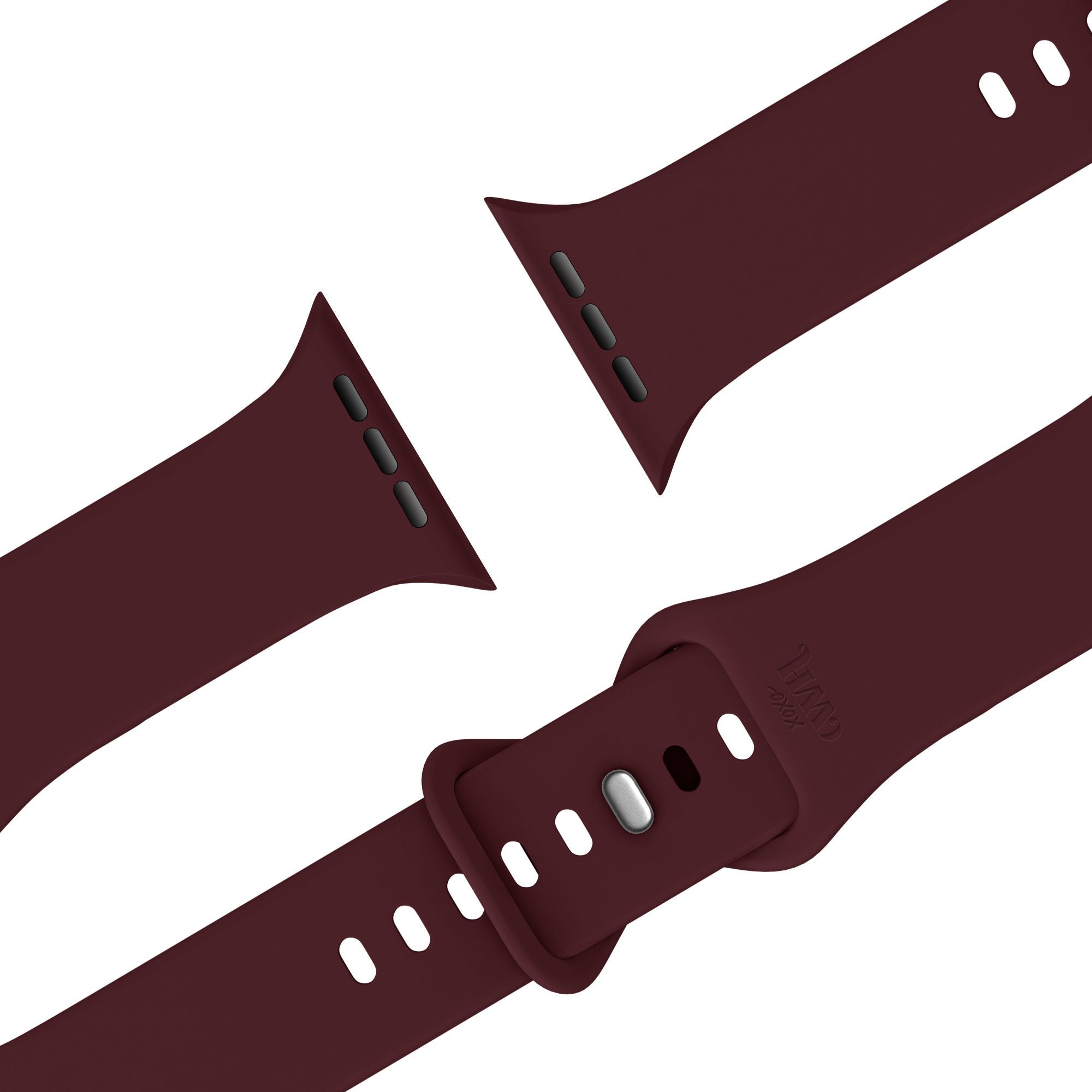 xoxo Wildhearts Apple Watch Silicone Strap (Burgundy)