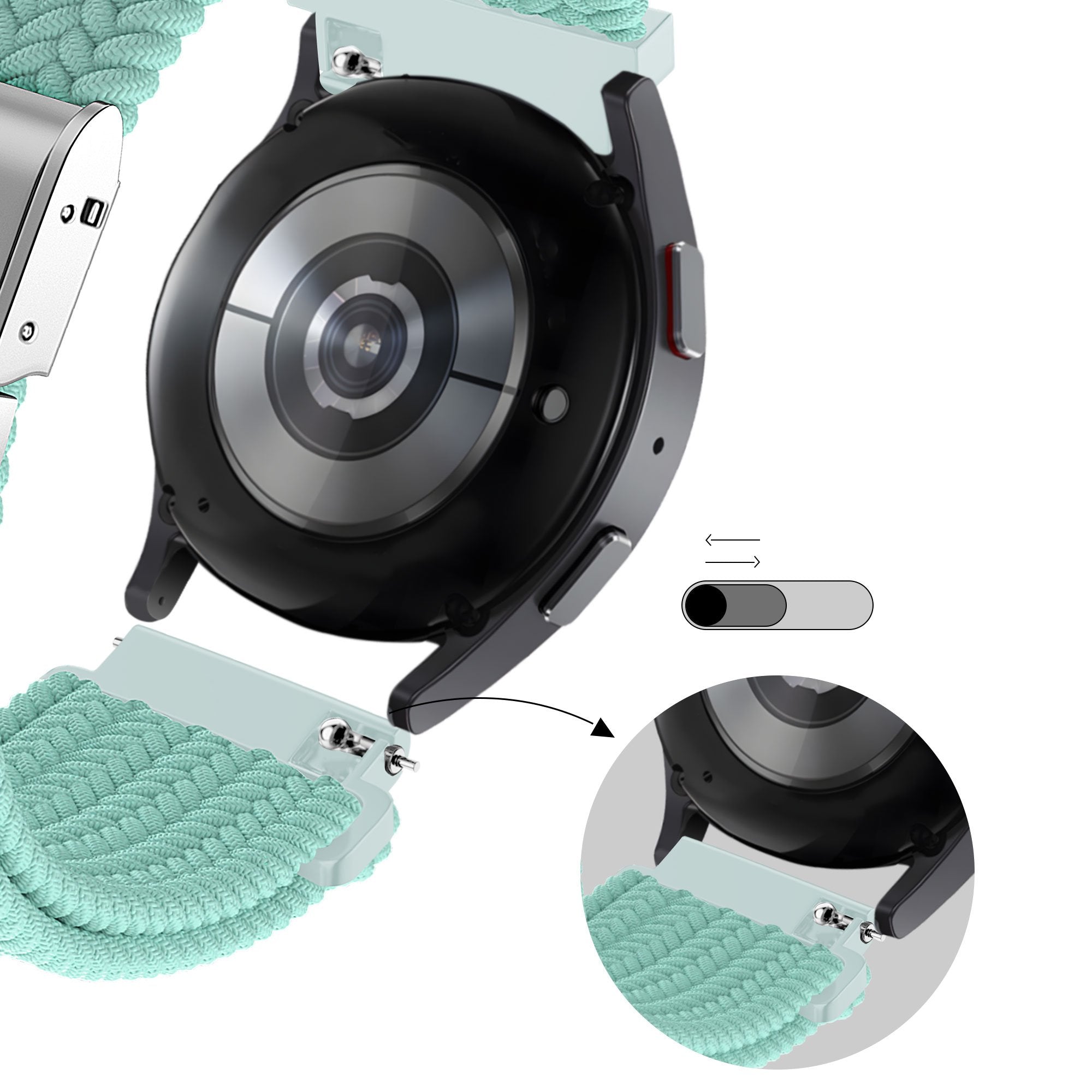 Bandz Garmin D2 Air X10 Woven Nylon Strap (Turquoise)