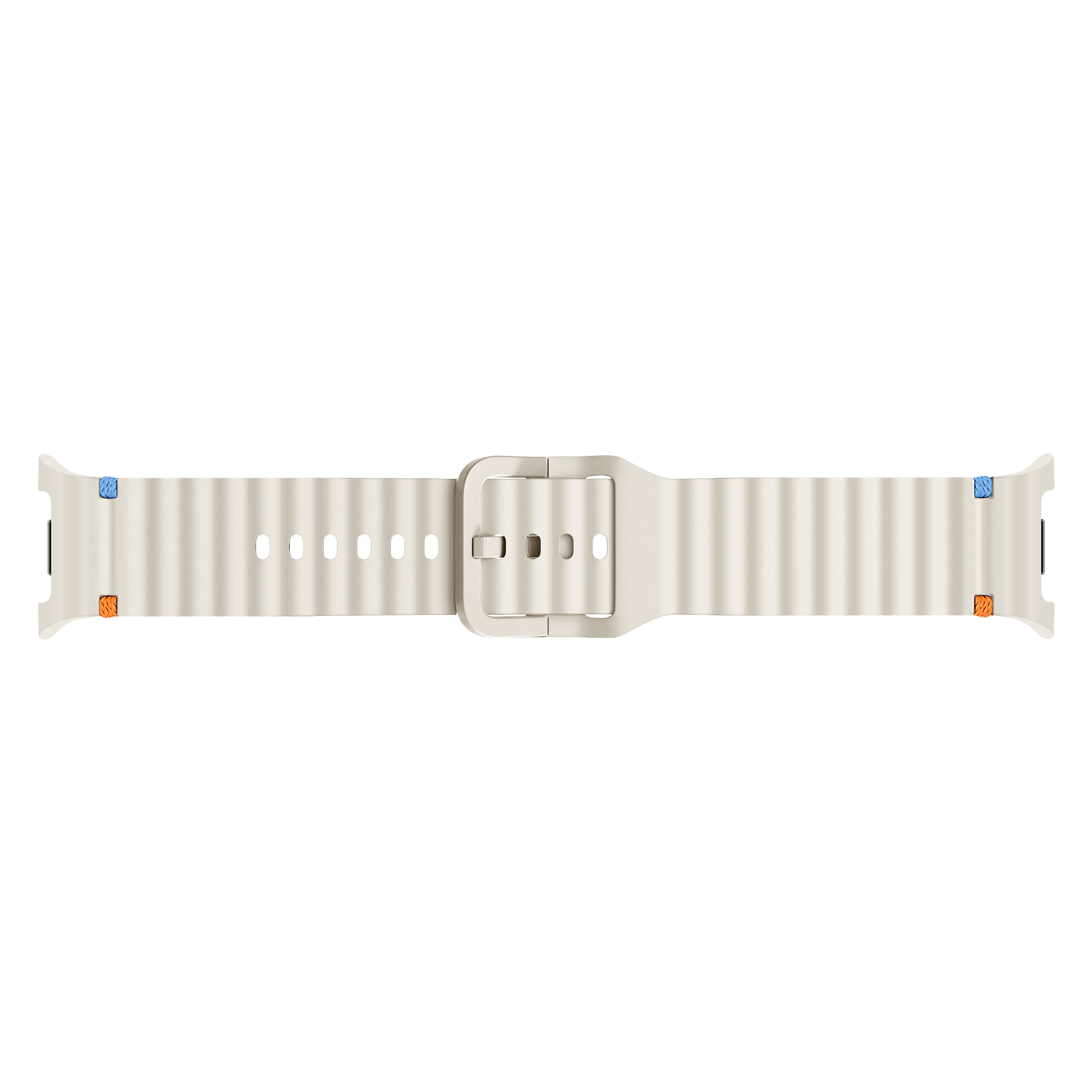 Samsung Galaxy Watch 8 - 44mm Wave Silicone Strap (Starlight)